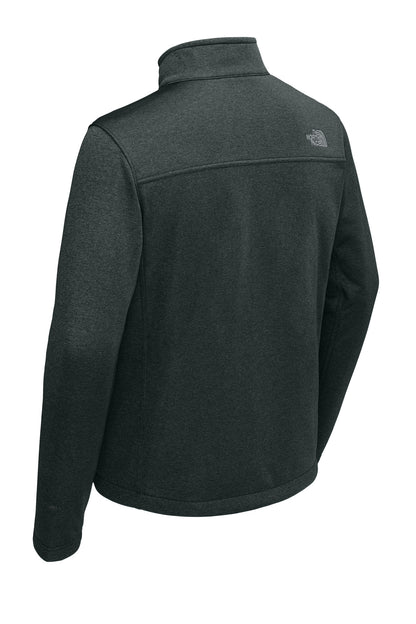 Rear View of TNFDkGyH The North Face Chest Logo Ridgewall Soft Shell Jacket NF0A88D5