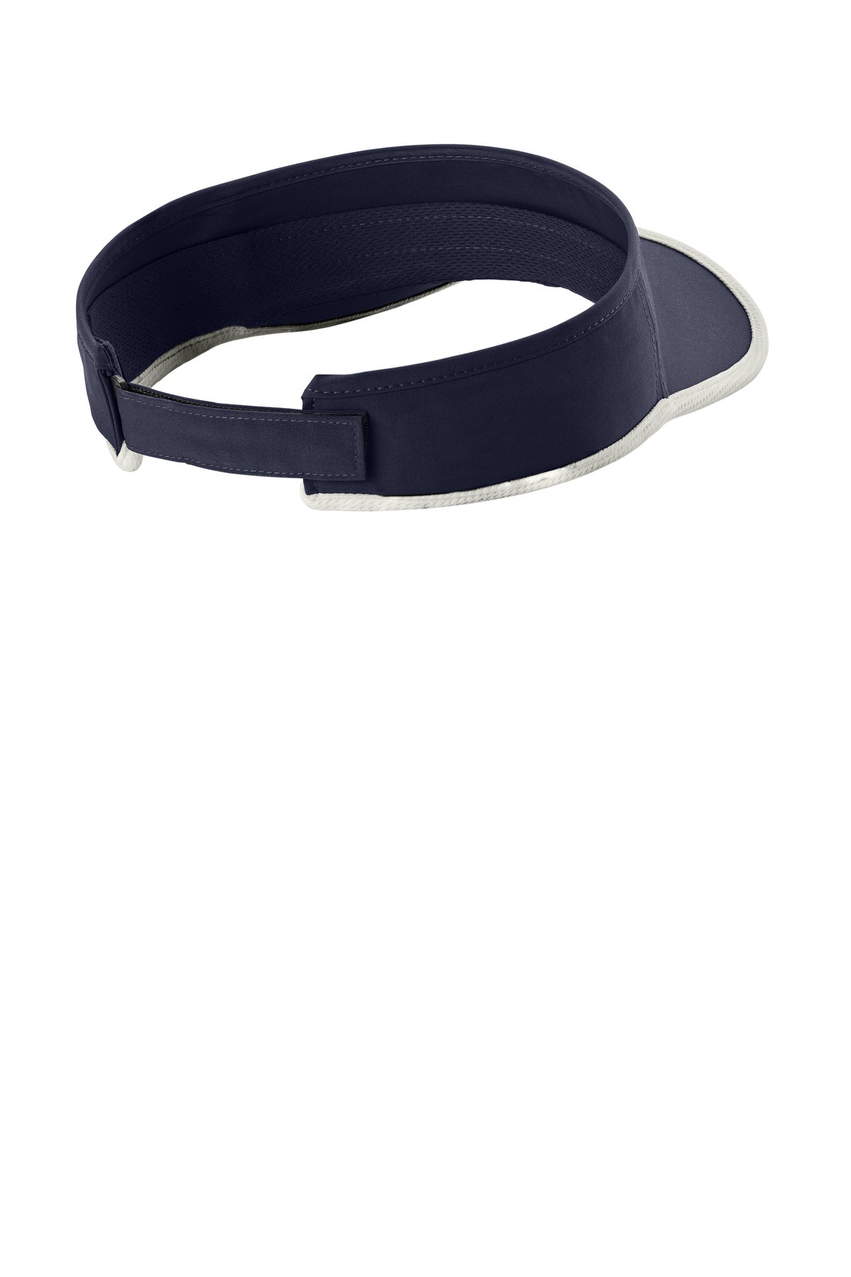 Rear View of TrNv/White Sport-Tek Repeat Visor STC57