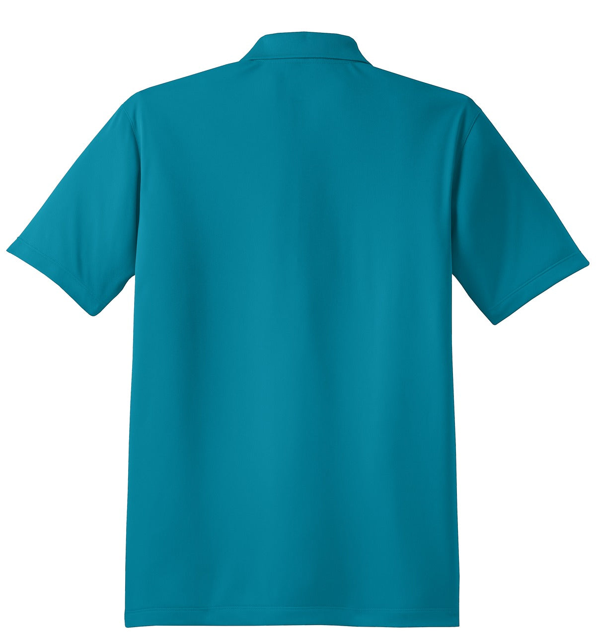 Rear View of Tropic Blue Sport-Tek Micropique Sport-Wick Polo. ST650