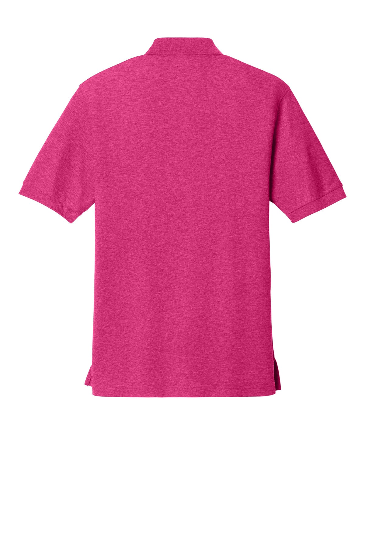 Rear View of Tropical Pink Port Authority Extended Size Silk Touch Polo K500ES