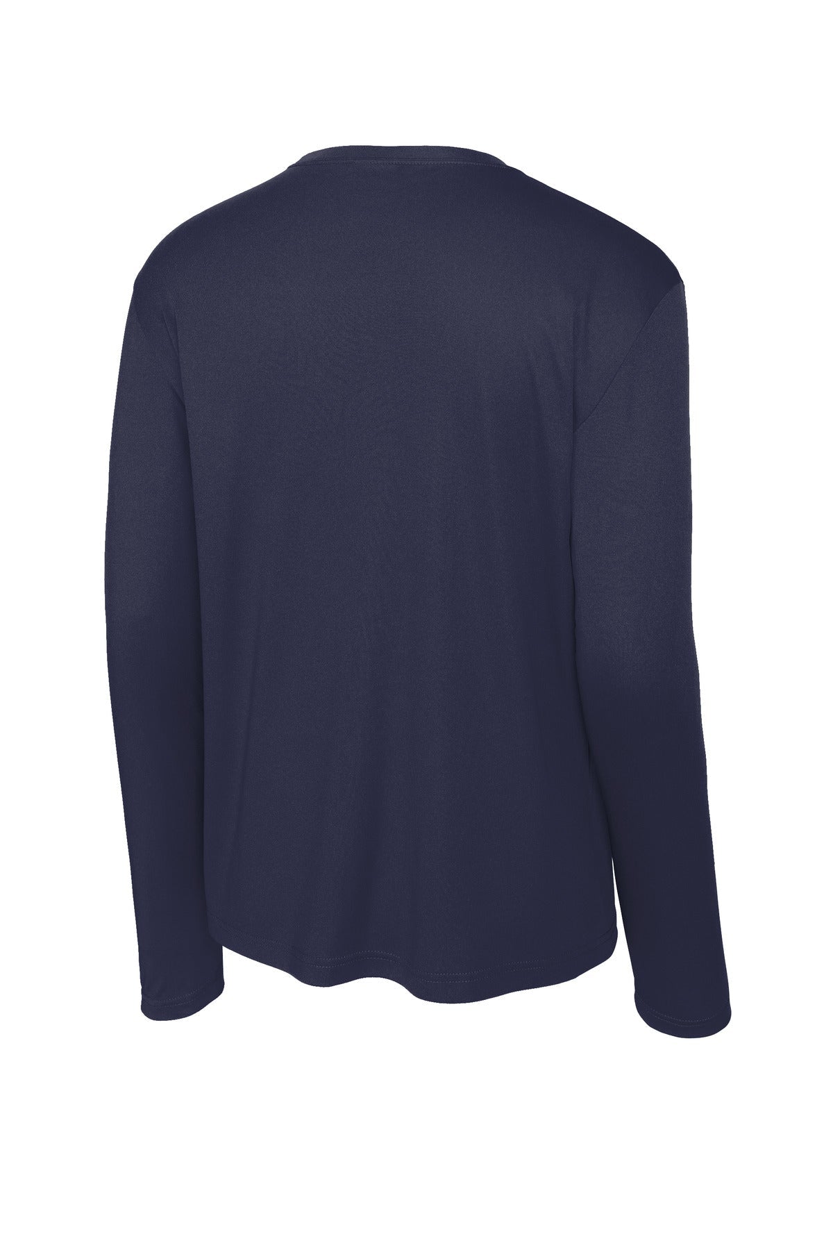 Rear View of True Navy Sport-Tek Long Sleeve PosiCharge Competitor Tee. ST350LS