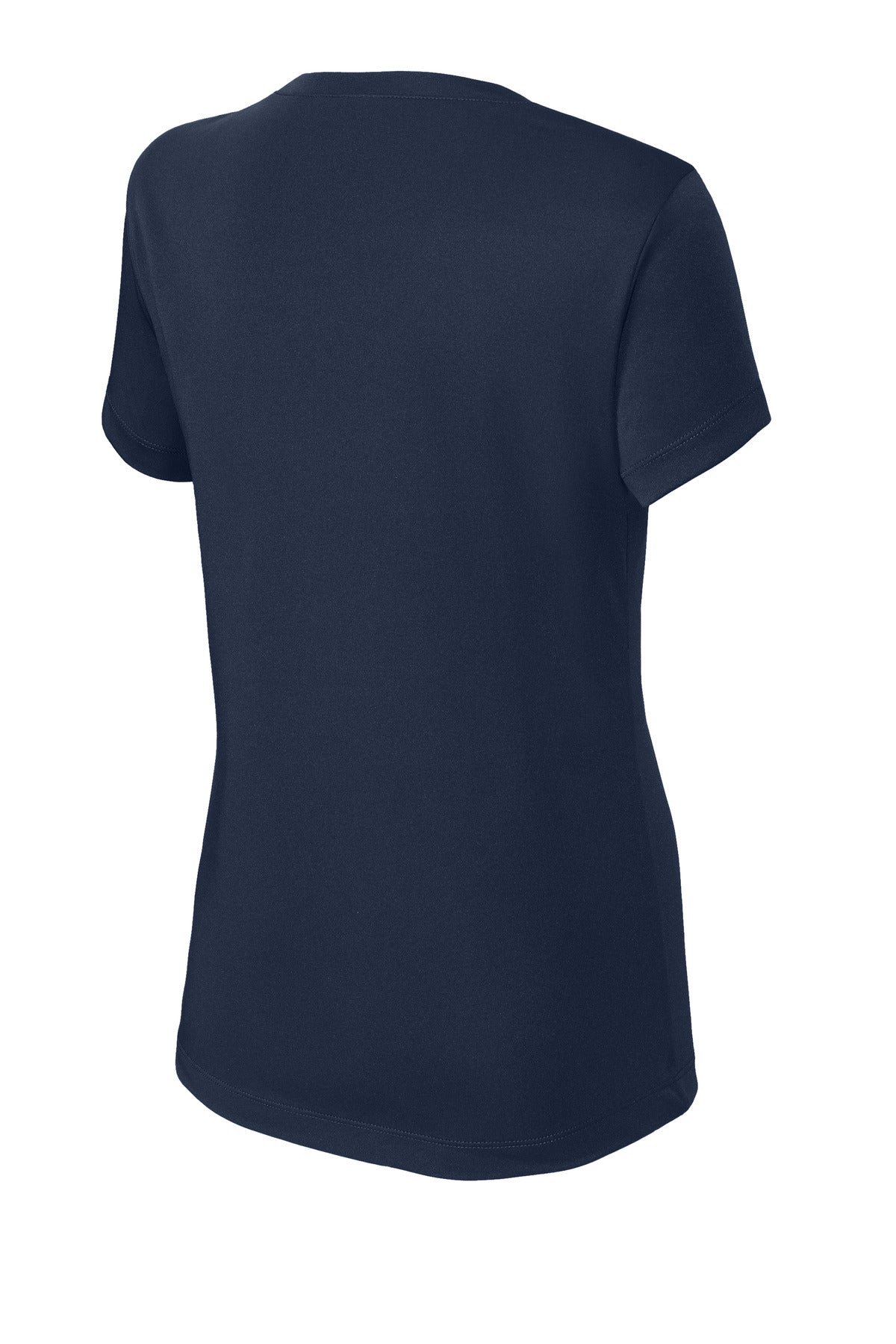Rear View of True Navy Sport-Tek Women's PosiCharge Competitor V-Neck Tee. LST353