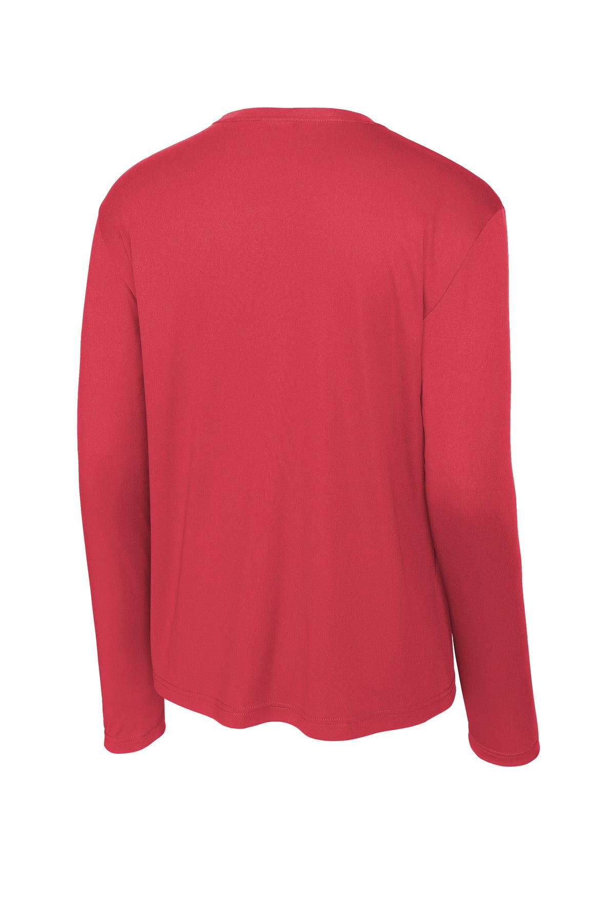 Rear View of True Red Sport-Tek Long Sleeve PosiCharge Competitor Tee. ST350LS