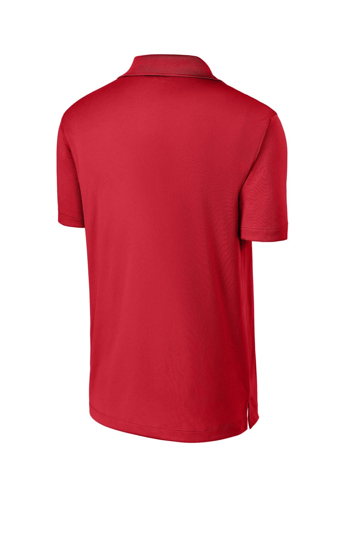 Rear View of True Red Sport-Tek Micropique Sport-Wick Polo. ST650