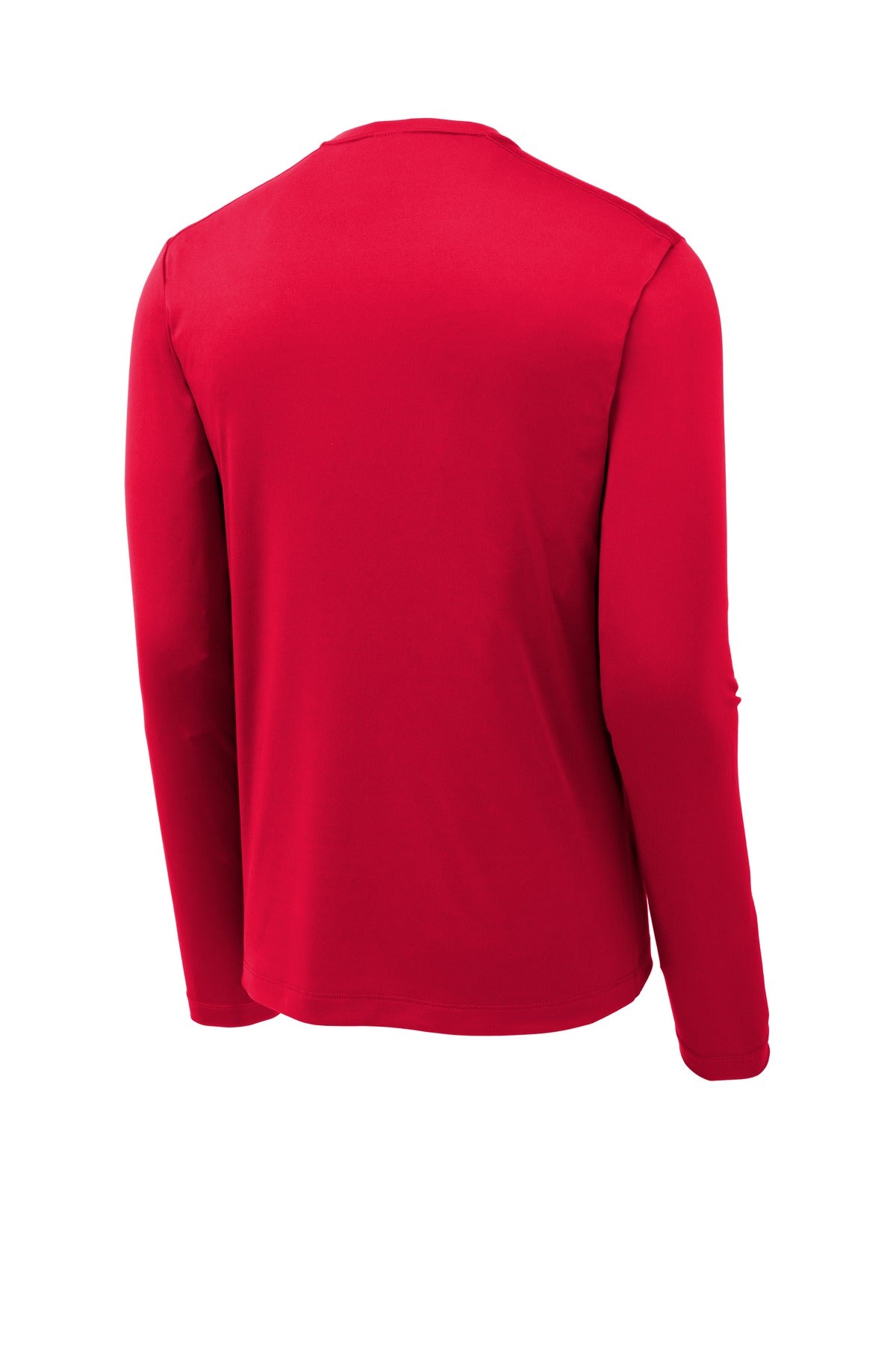 Rear View of True Red Sport-Tek Posi-UV Pro Long Sleeve Tee. ST420LS