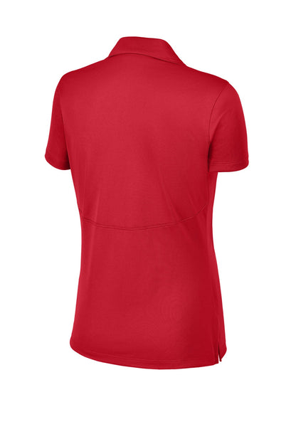 Rear View of True Red Sport-Tek Women's Micropique Sport-Wick Polo. LST650
