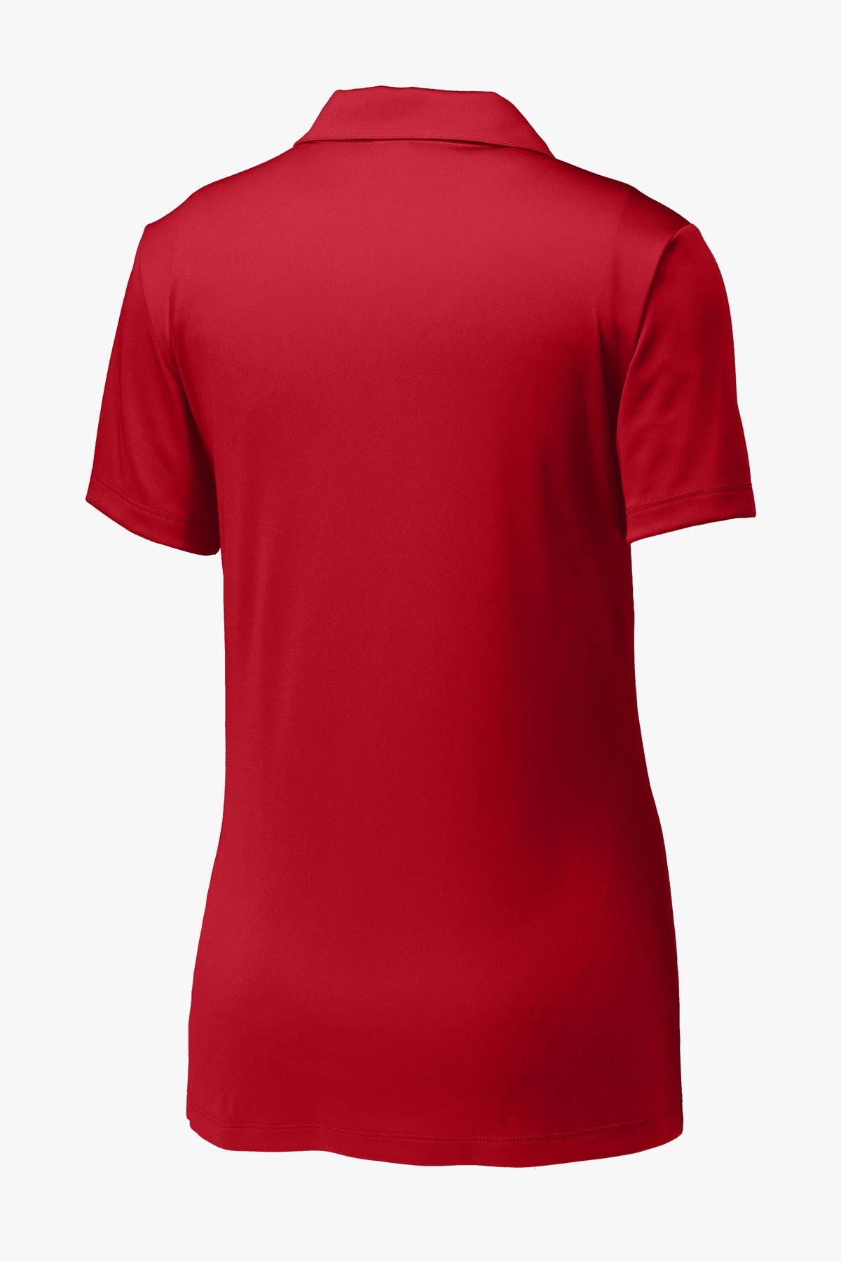 Rear View of True Red Sport-Tek Women's PosiCharge Competitor Polo. LST550