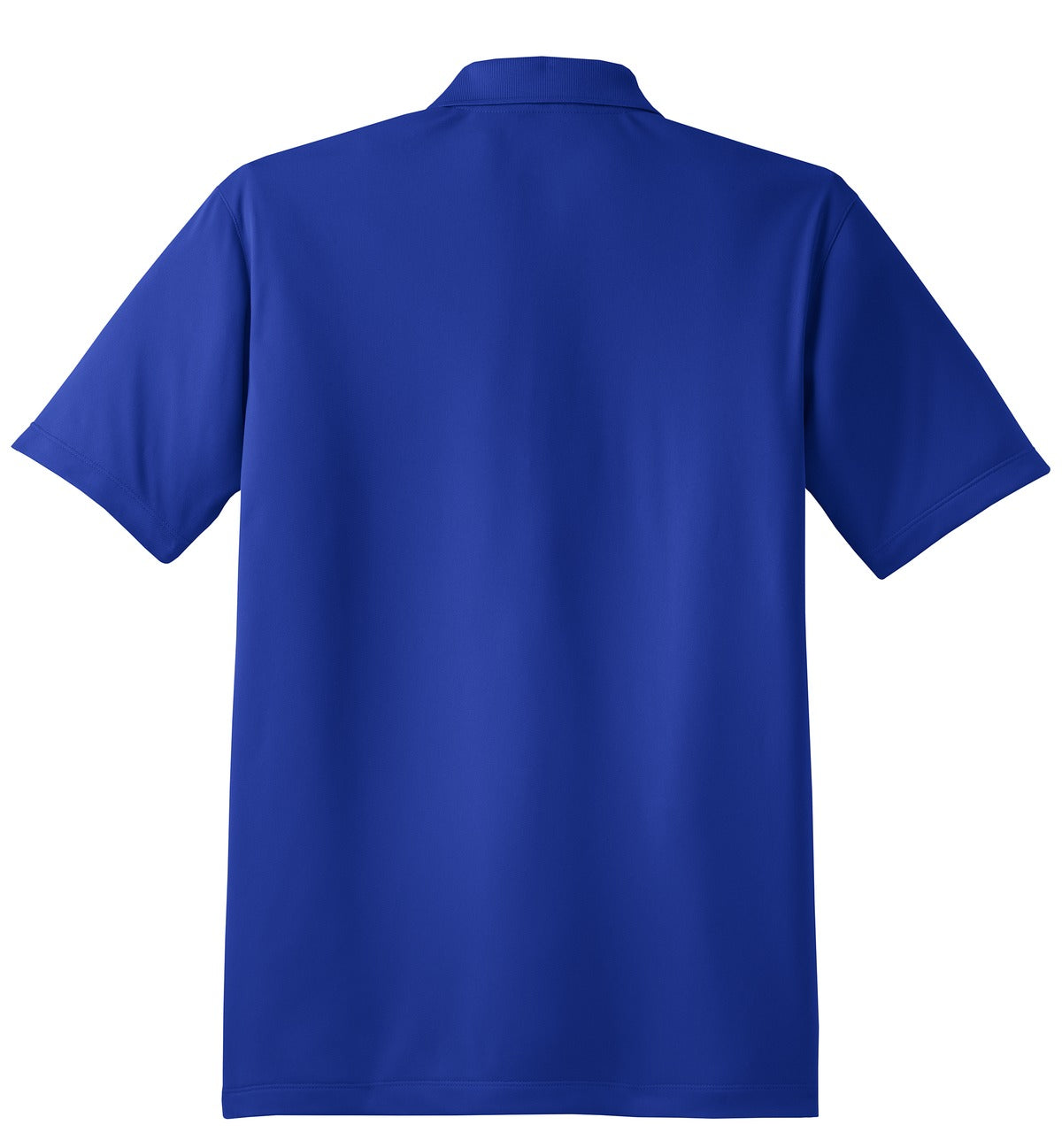 Rear View of True Royal Sport-Tek Micropique Sport-Wick Polo. ST650