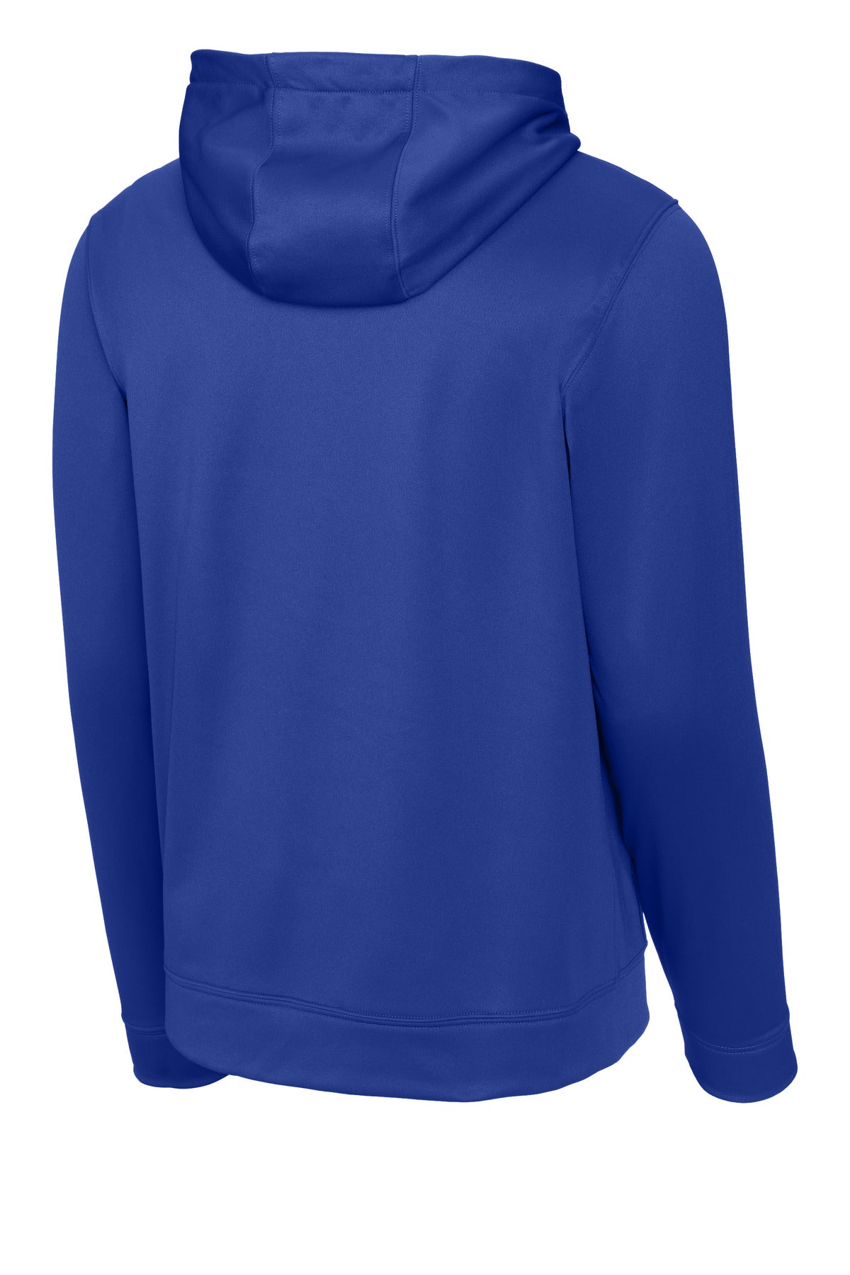 Rear View of True Royal Sport-Tek Sport-Wick Fleece Hooded Pullover. F244