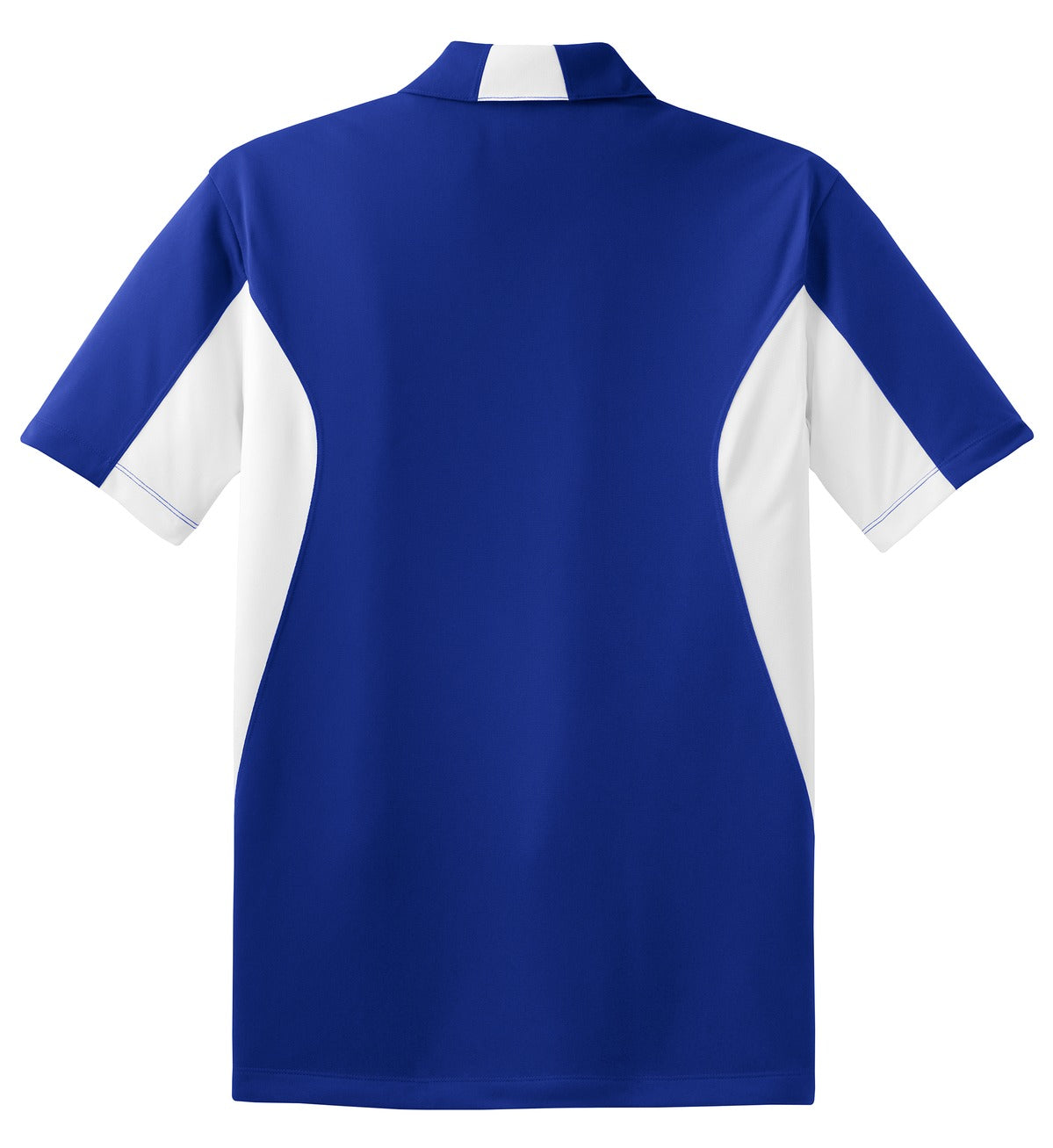 Rear View of True Royal/Wht Sport-Tek Side Blocked Micropique Sport-Wick Polo. ST655