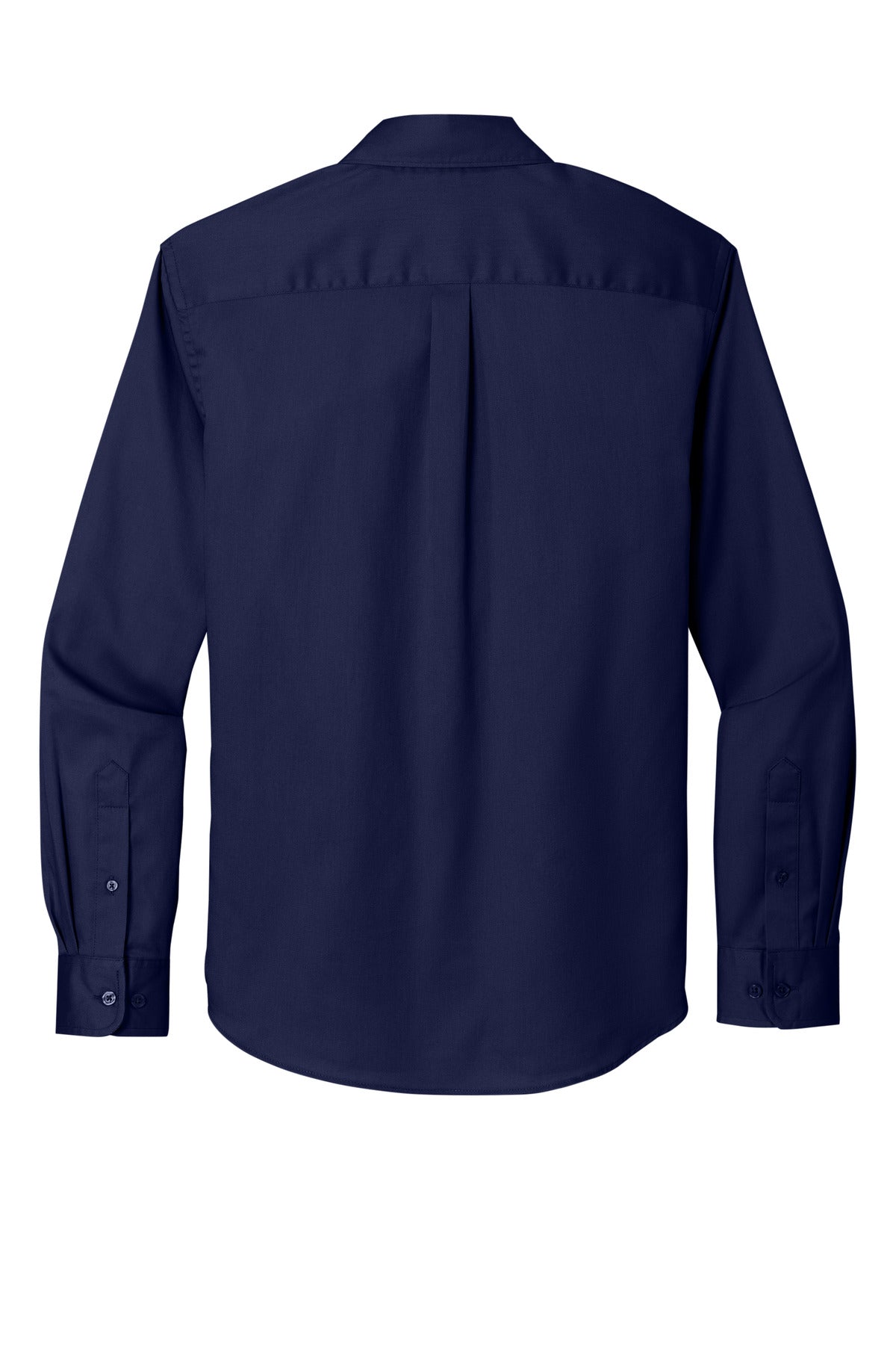 Rear View of TrueNavy Port Authority Long Sleeve SuperPro React Twill Shirt. W808
