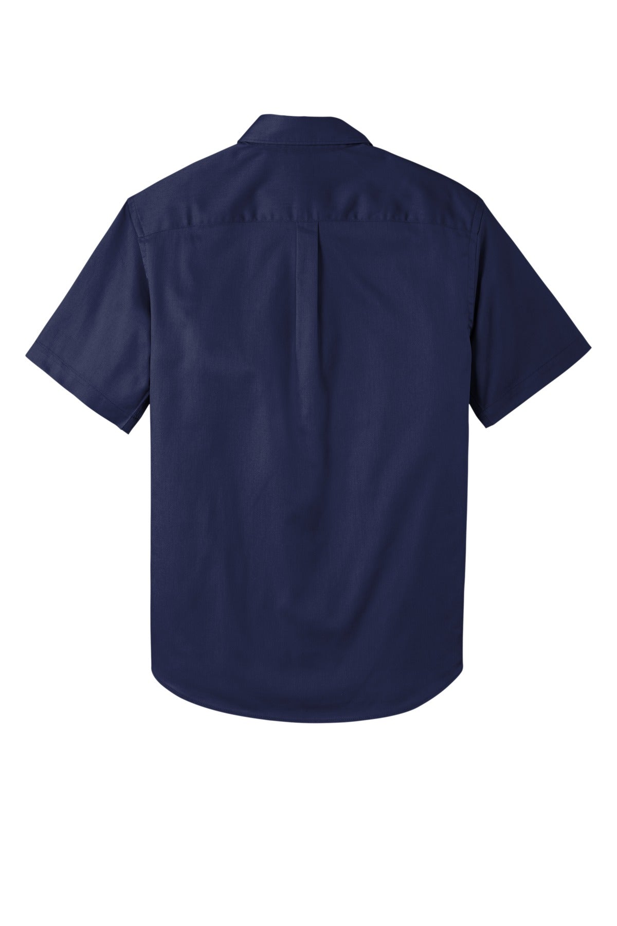 Rear View of TrueNavy Port Authority Short Sleeve SuperPro React Twill Shirt. W809