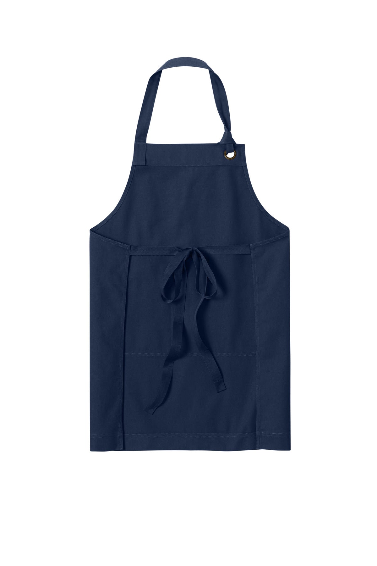 Rear View of TrueNavy Port Authority Signature Heavy Twill Bib Apron A900