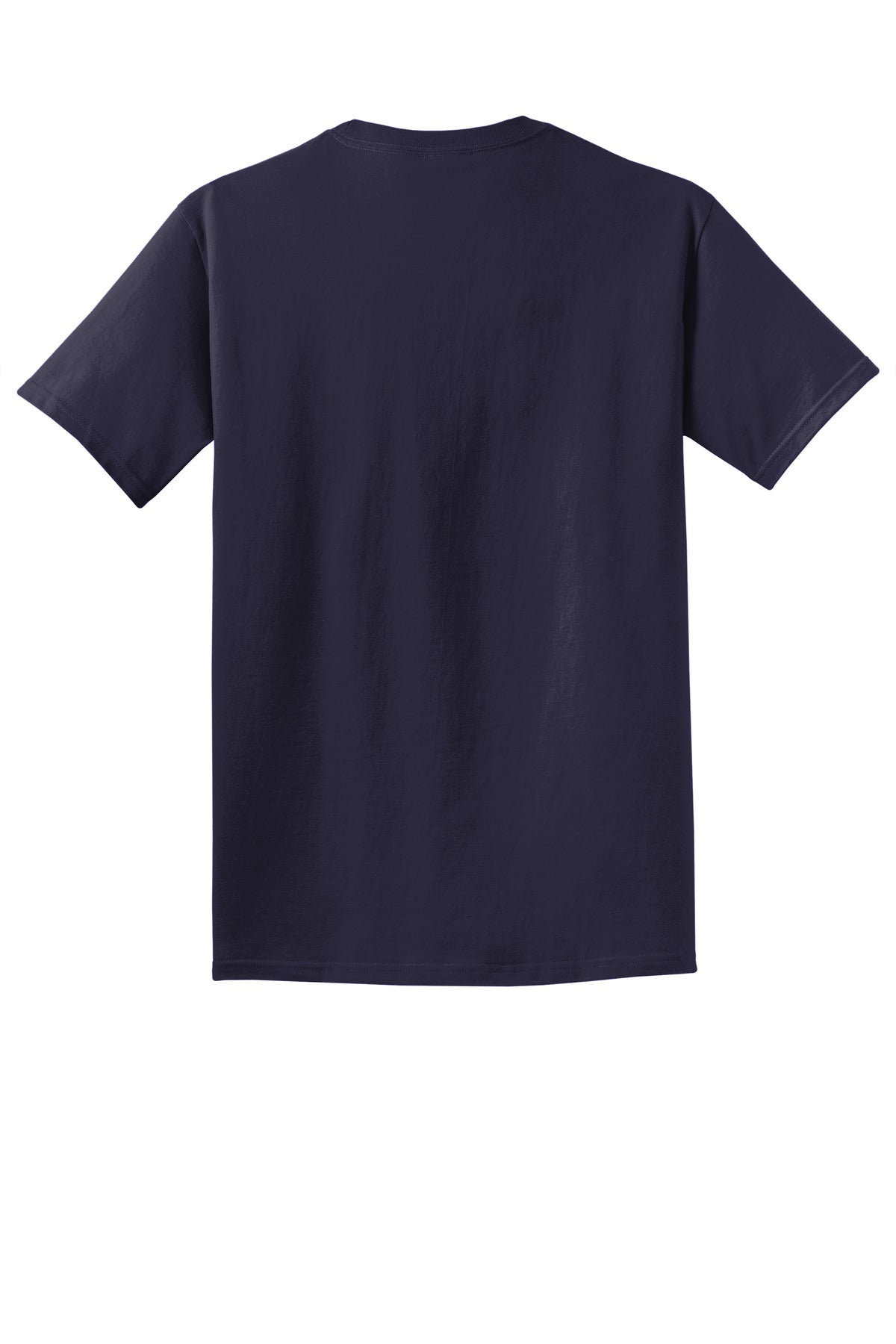 Rear View of TrueNavy Port & Co Beach Wash Garment-Dyed Tee. PC099