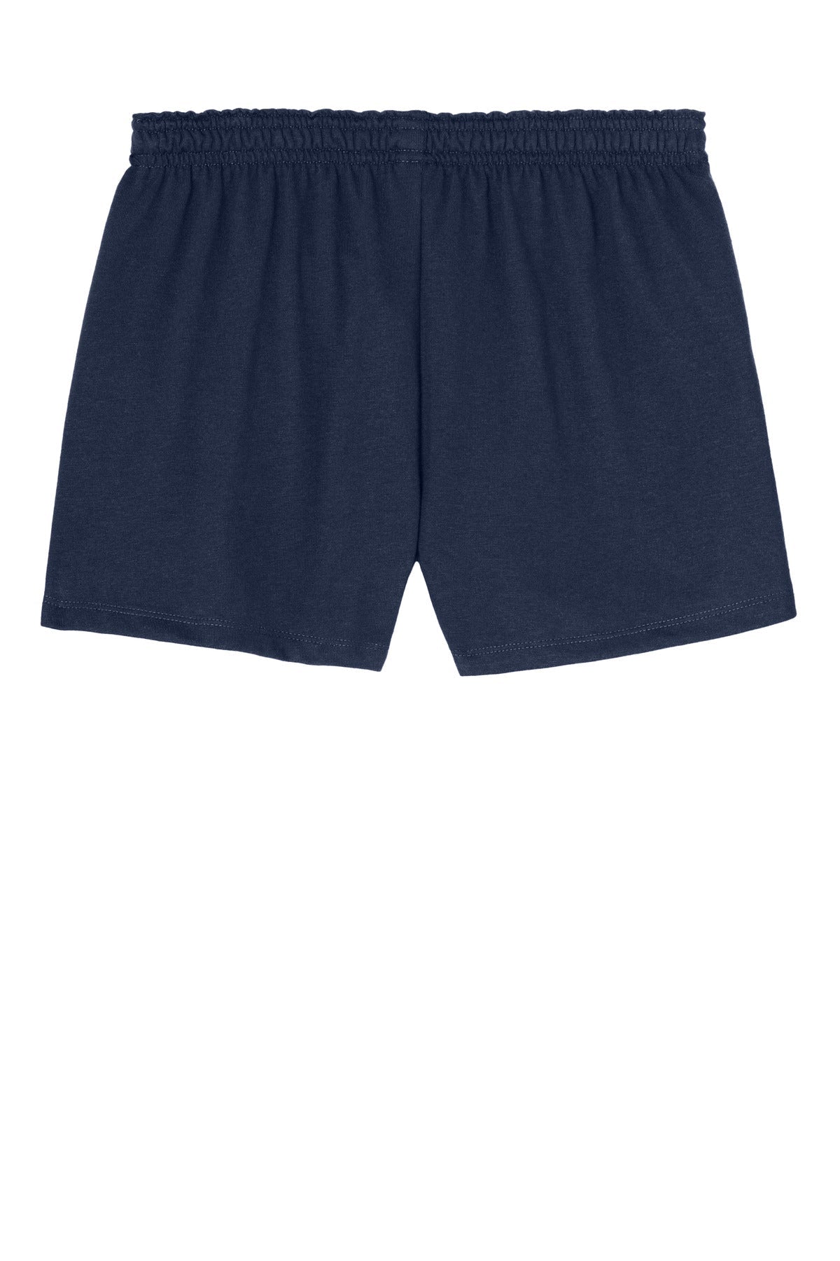 Rear View of TrueNavy Sport-Tek Women's Jersey Knit Squad Short LST311