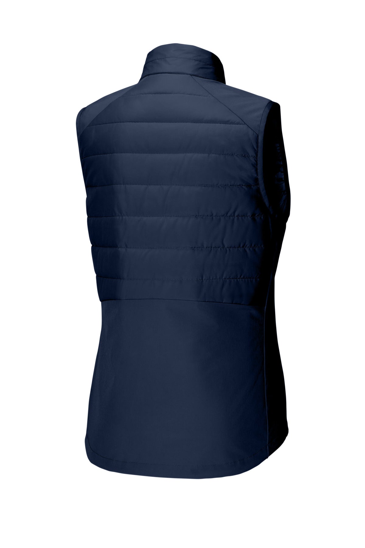 Rear View of TrueNavy Sport-Tek Women's Teknical Hybrid Vest LST941