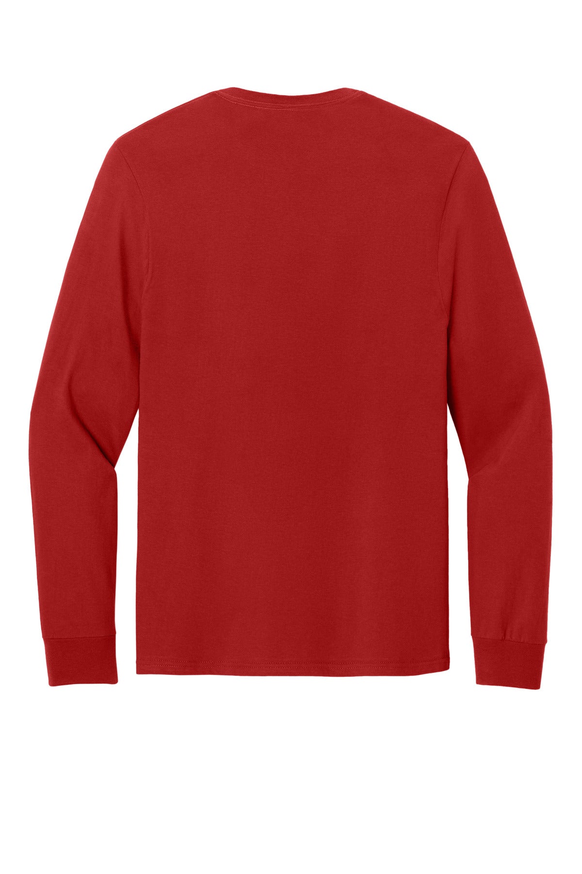 Rear View of TrueRed Jerzees Ultimate Unisex Ring Spun Long Sleeve T-Shirt IC46L