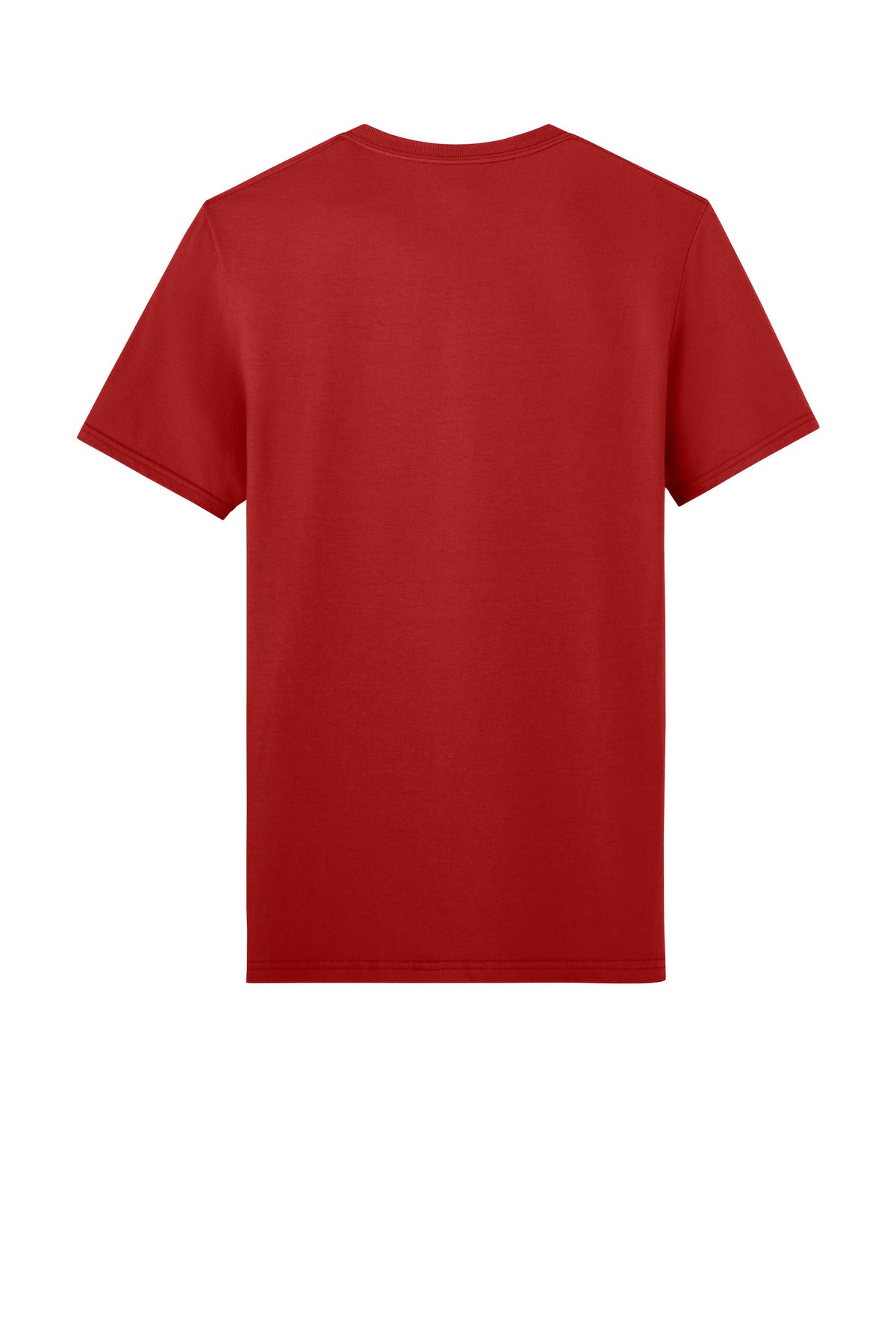 Rear View of TrueRed Jerzees Unisex Premium Combed Ring Spun Cotton Tee 570M