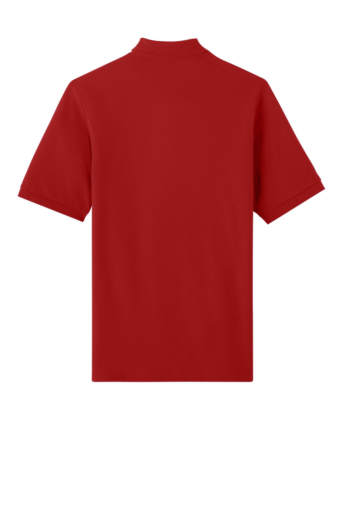 Rear View of TrueRed Jerzees Unisex Premium Ring Spun Cotton Pique Sport Shirt 443M