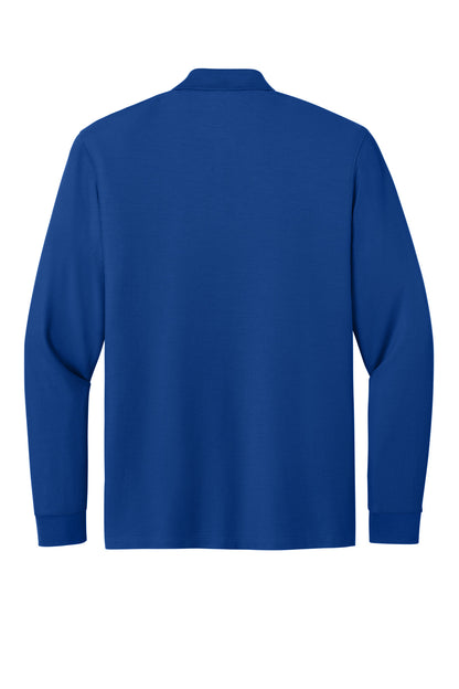 Rear View of TrueRoyal Port Authority Wearever Signature Pique Long Sleeve Polo K200LS