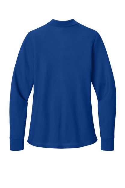 Rear View of TrueRoyal Port Authority Women's Wearever Signature Pique Long Sleeve Polo LK200LS