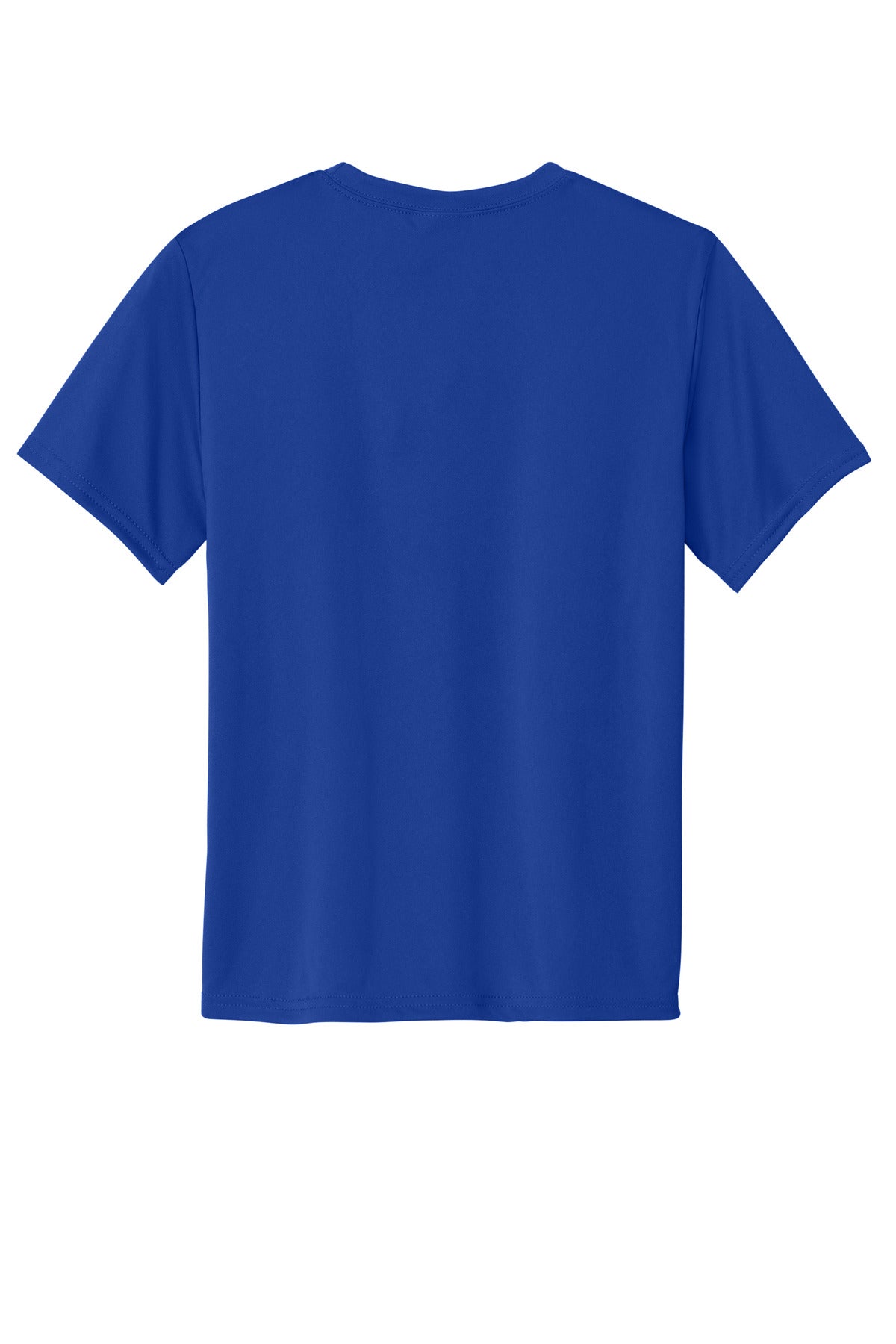 Rear View of TrueRoyal Port & Co Youth Performance Tee. PC380Y