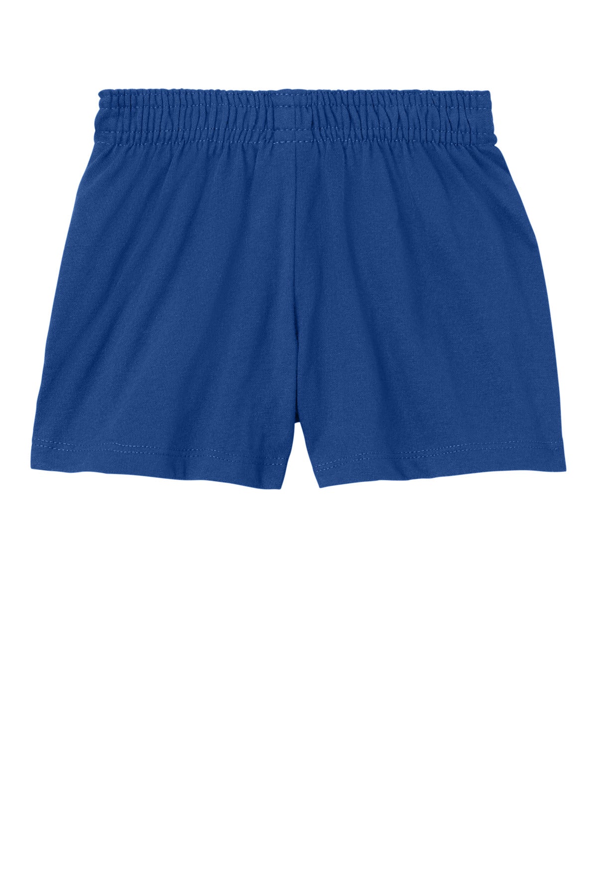 Rear View of TrueRoyal Sport-Tek Girls Jersey Knit Squad Short YGST311