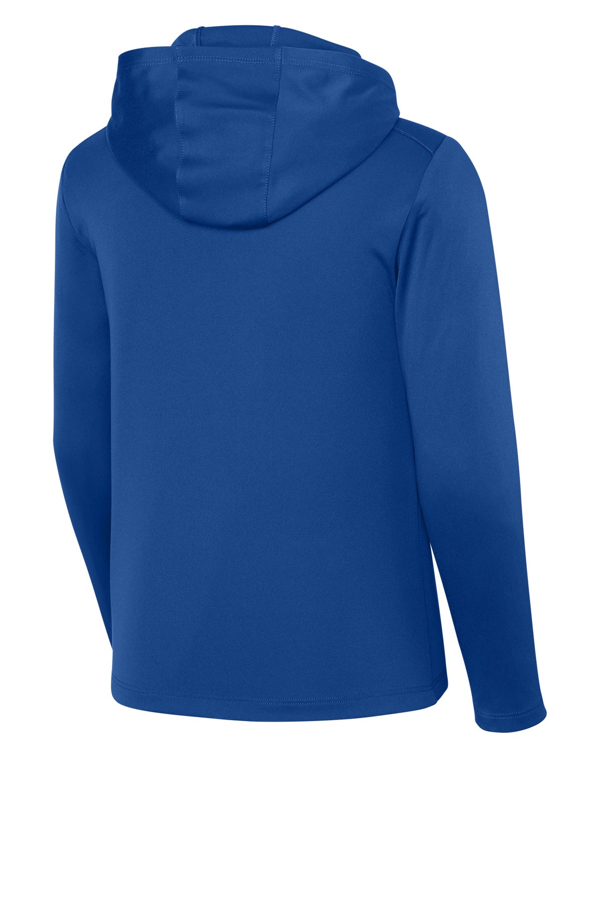 Rear View of TrueRoyal Sport-Tek Youth Posi-UV Pro Long Sleeve Hoodie YST420LSH