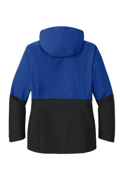 Rear View of TRy/DpBlk Port Authority Women's Insulated Heavy Ripstop Jacket L721