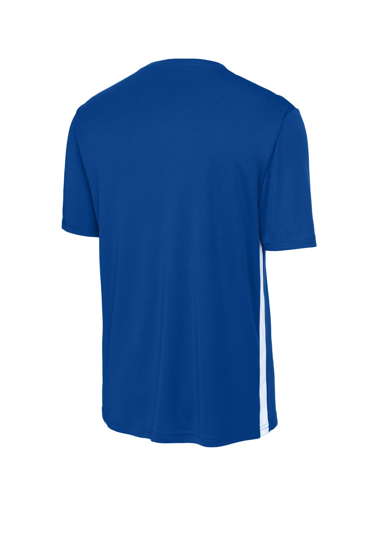 Rear View of TRy/White Sport-Tek Competitor United V-Neck ST101