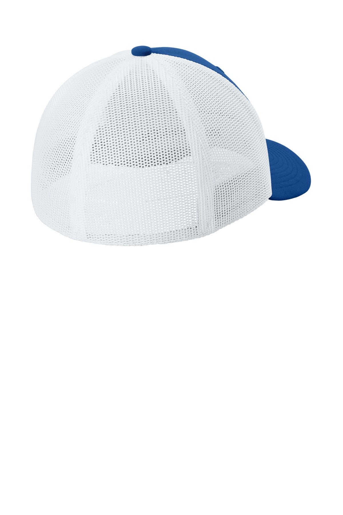 Rear View of TRy/White Sport-Tek Stretch-Tek Mesh Back Cap STC60
