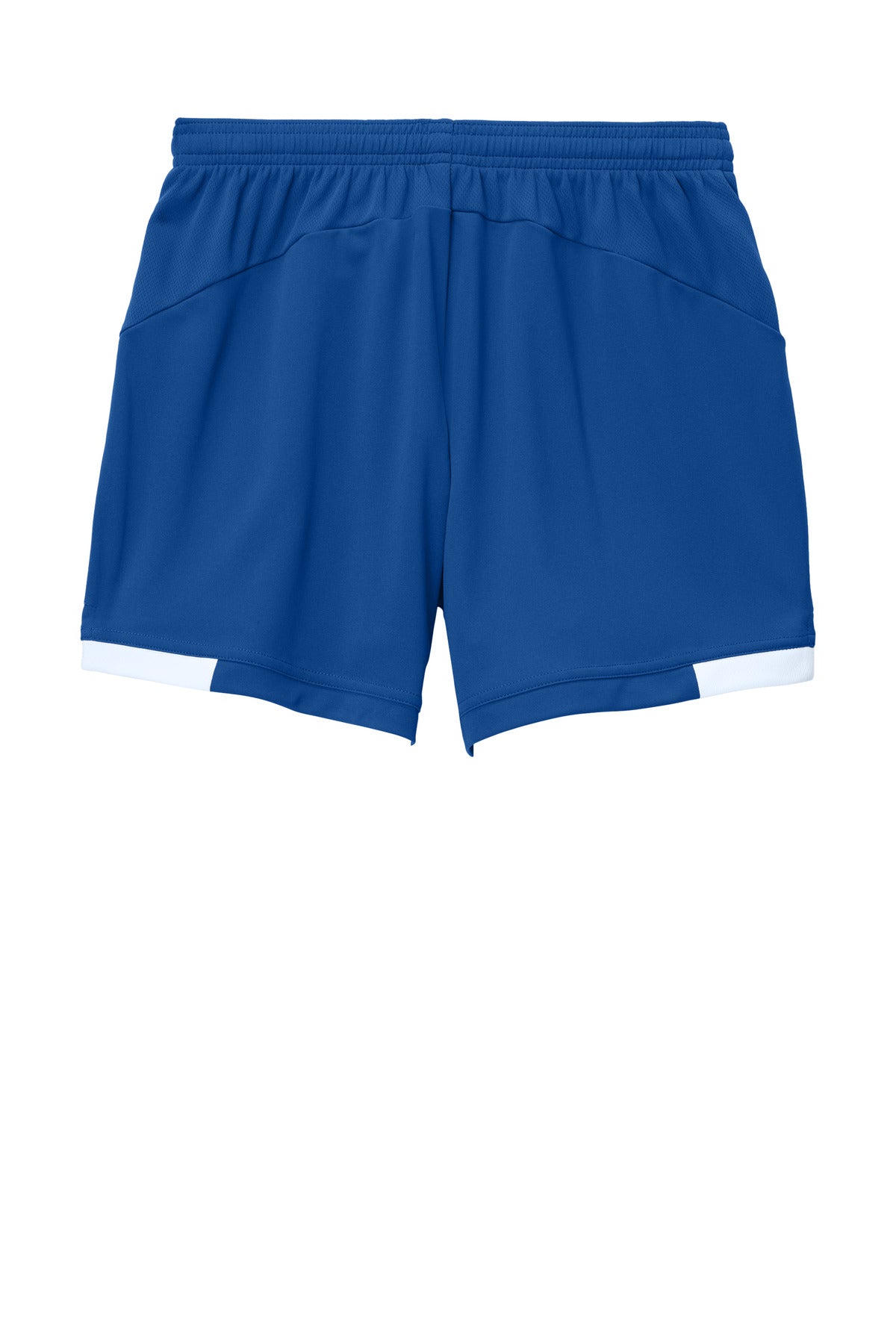 Rear View of TRy/White Sport-Tek Women's Club 5" Short LST442