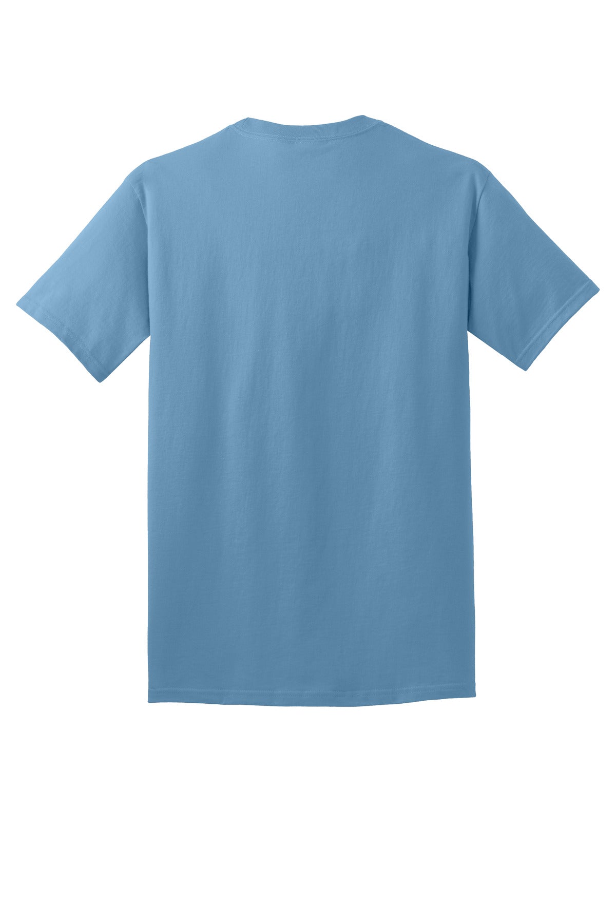 Rear View of TundraBlu Port & Co Core Cotton Tee. PC54