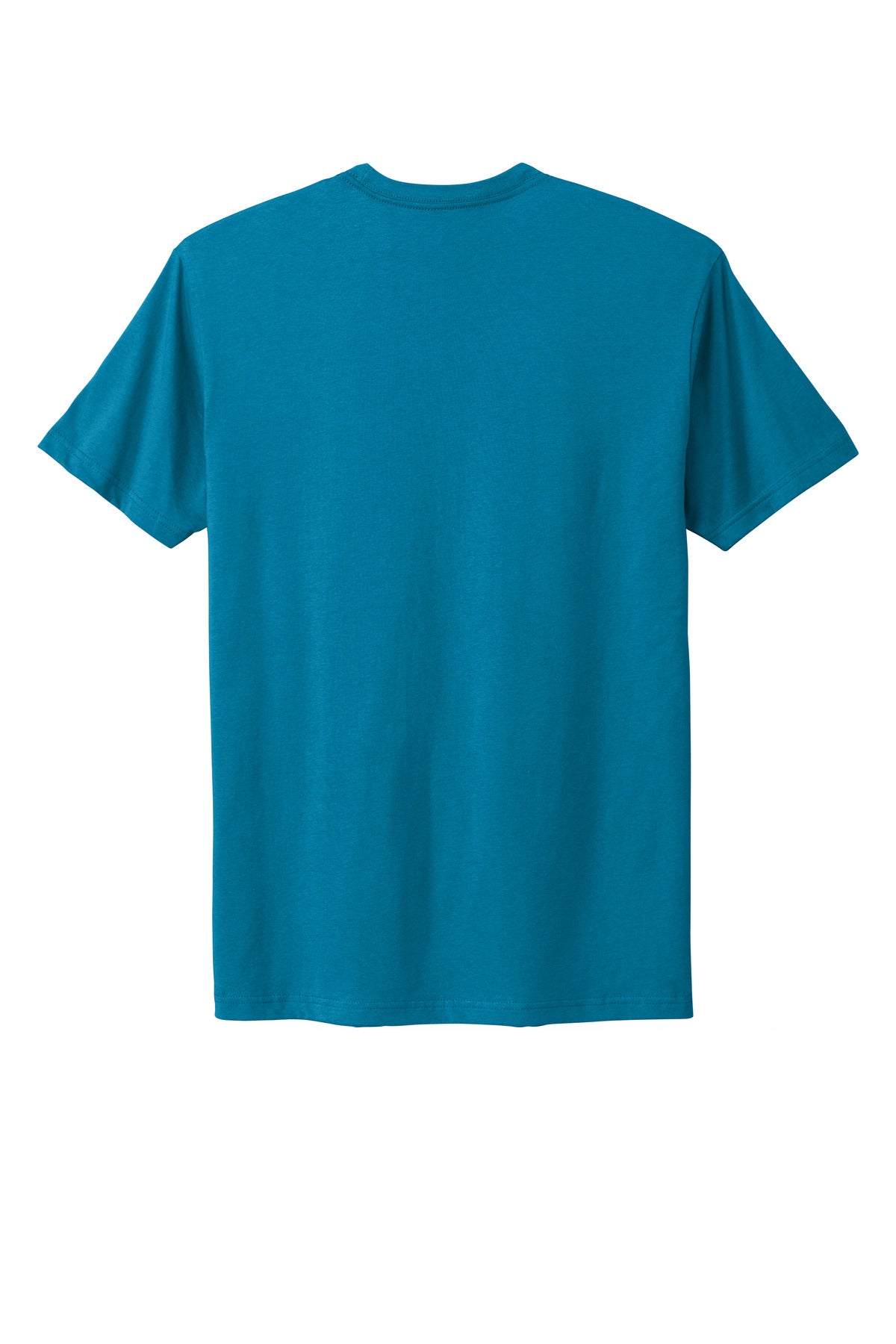 Rear View of Turquoise Next Level Apparel Adult Cotton Tee. NL3600