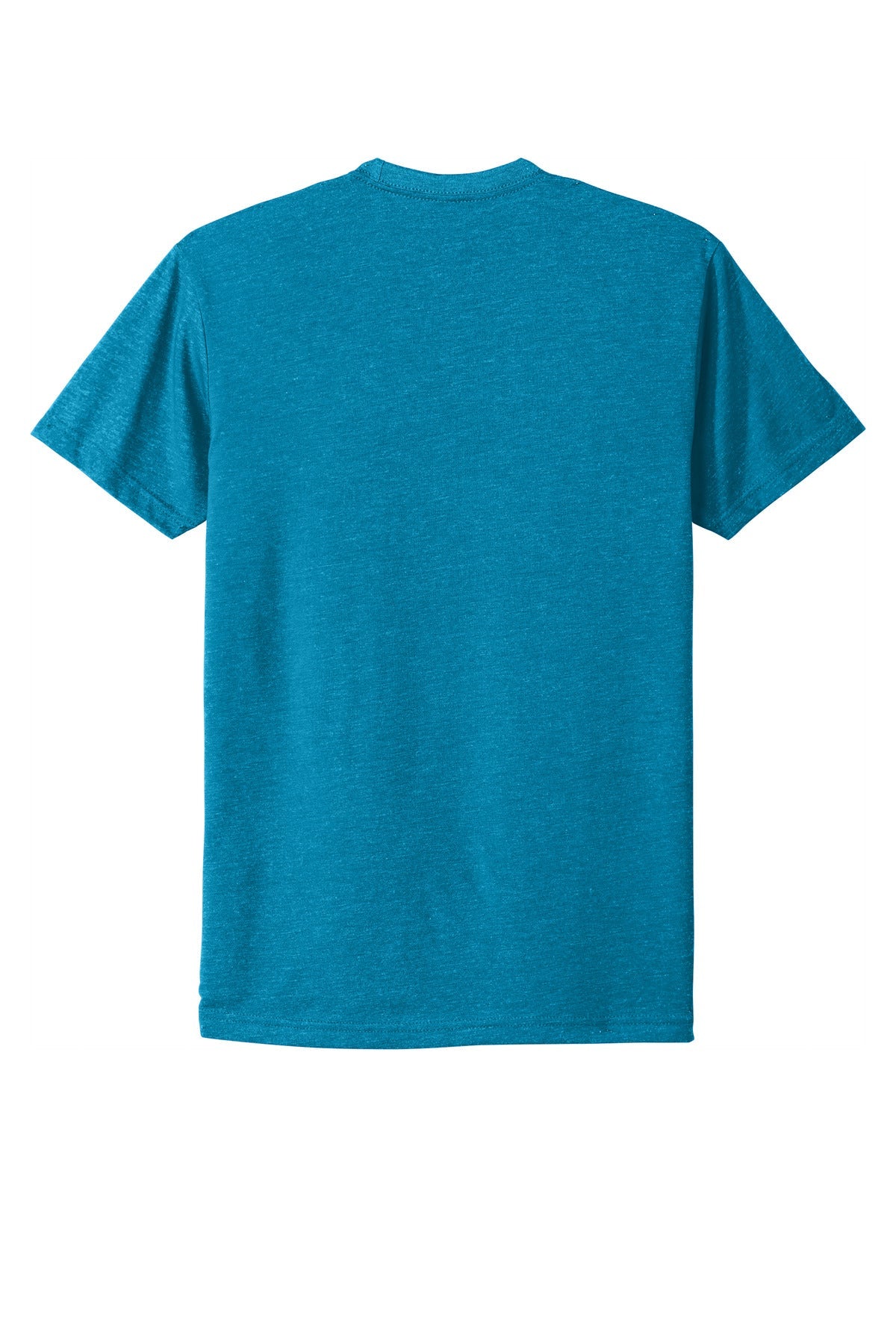 Rear View of Turquoise Next Level Apparel Adult CVC Tee. NL6210