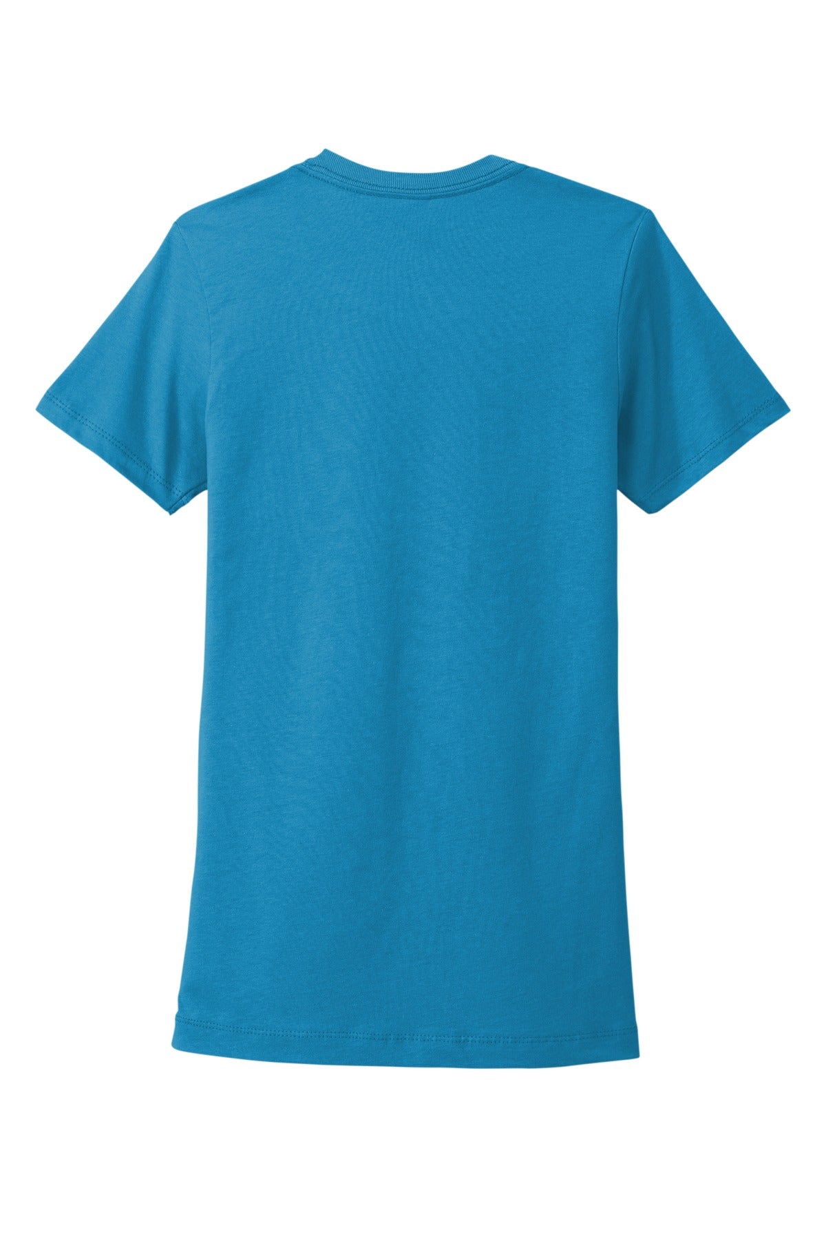 Rear View of Turquoise Next Level Apparel Women's Cotton Tee. NL3900