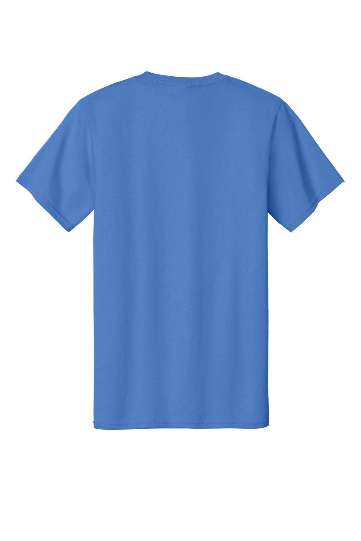 Rear View of Ultramarine Port & Co Tall Essential Tee. PC61T