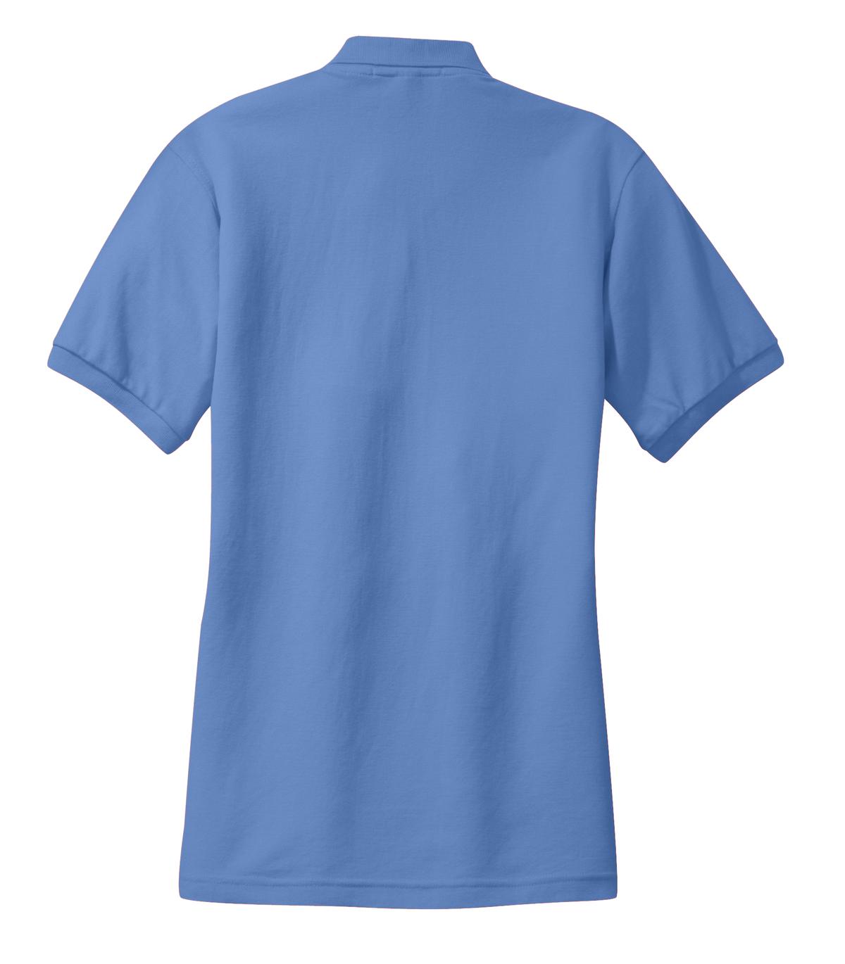 Rear View of Ultramarn Blue Port Authority Women's Silk Touch Polo. L500