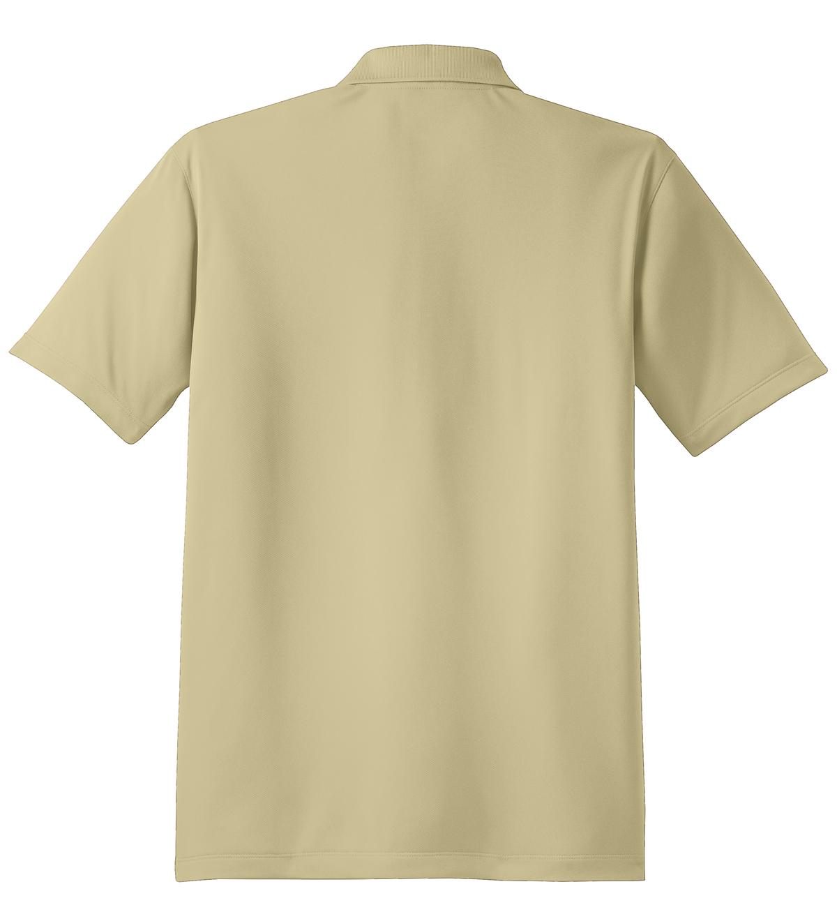 Rear View of Vegas Gold Sport-Tek Micropique Sport-Wick Polo. ST650