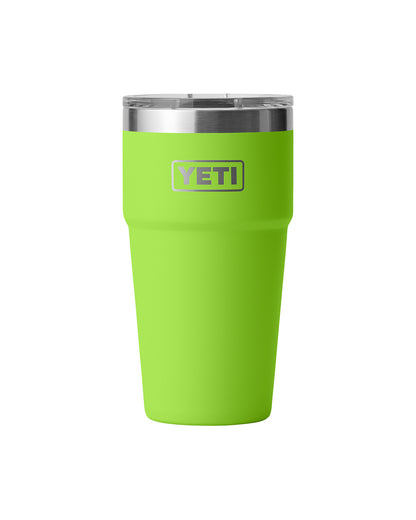 Rear View of VENOM Rambler® 20 oz Stackable Cup with MagSlider™ Lid plain