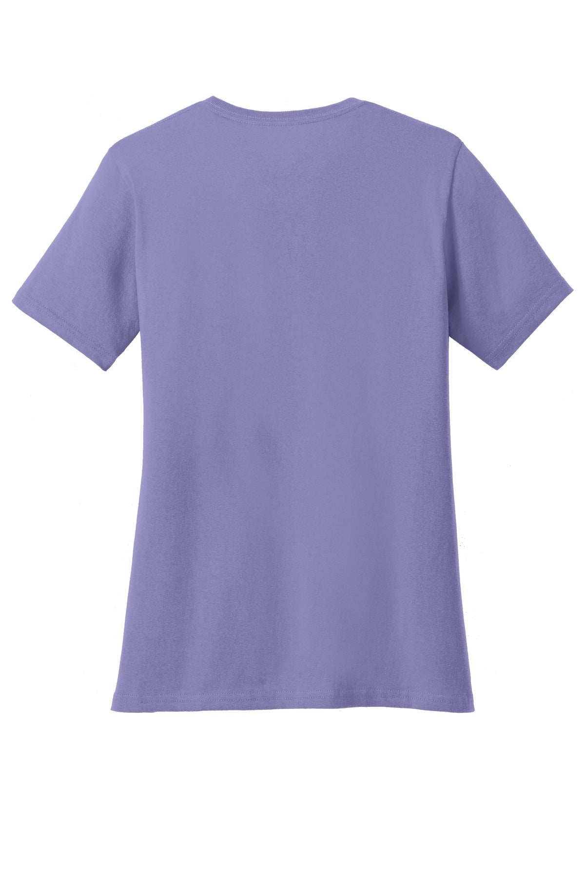 Rear View of Violet Port & Co Women's Core Cotton V-Neck Tee. LPC54V