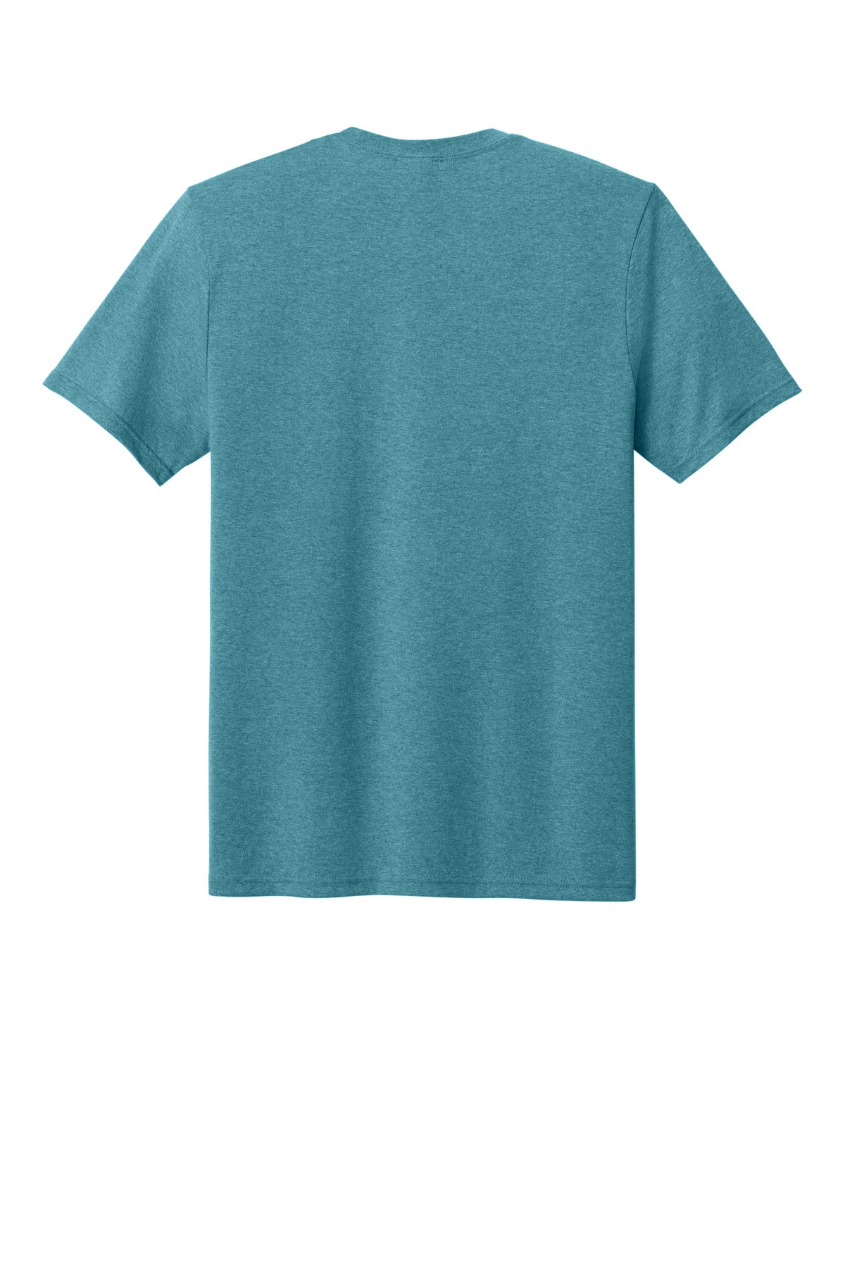 Rear View of VivdTealHr Port & Co Tri-Blend Tee. PC330