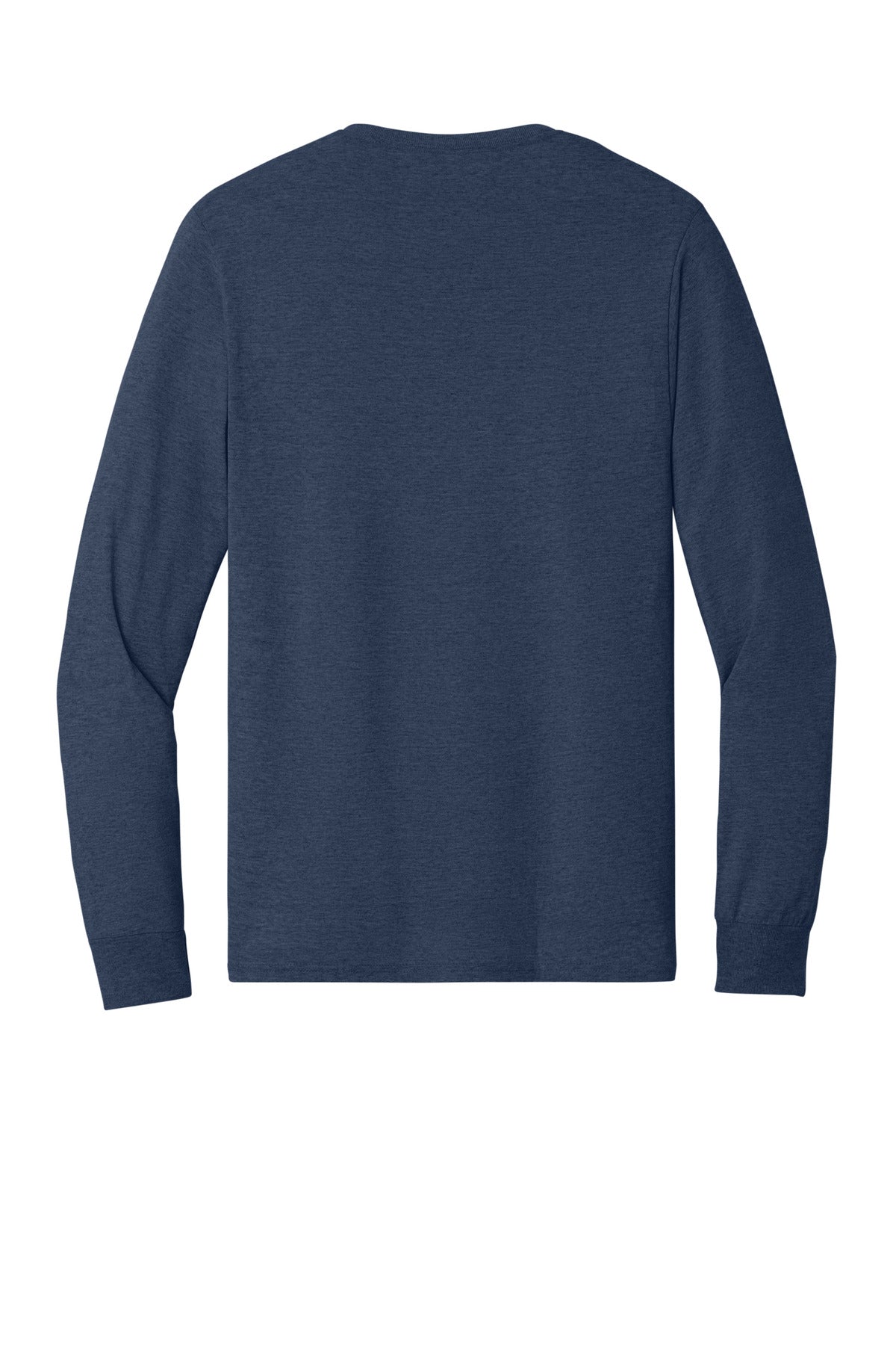 Rear View of VtgHtrNavy Jerzees - Dri-Power 50/50 Cotton/Poly Long Sleeve T-Shirt. 29LS