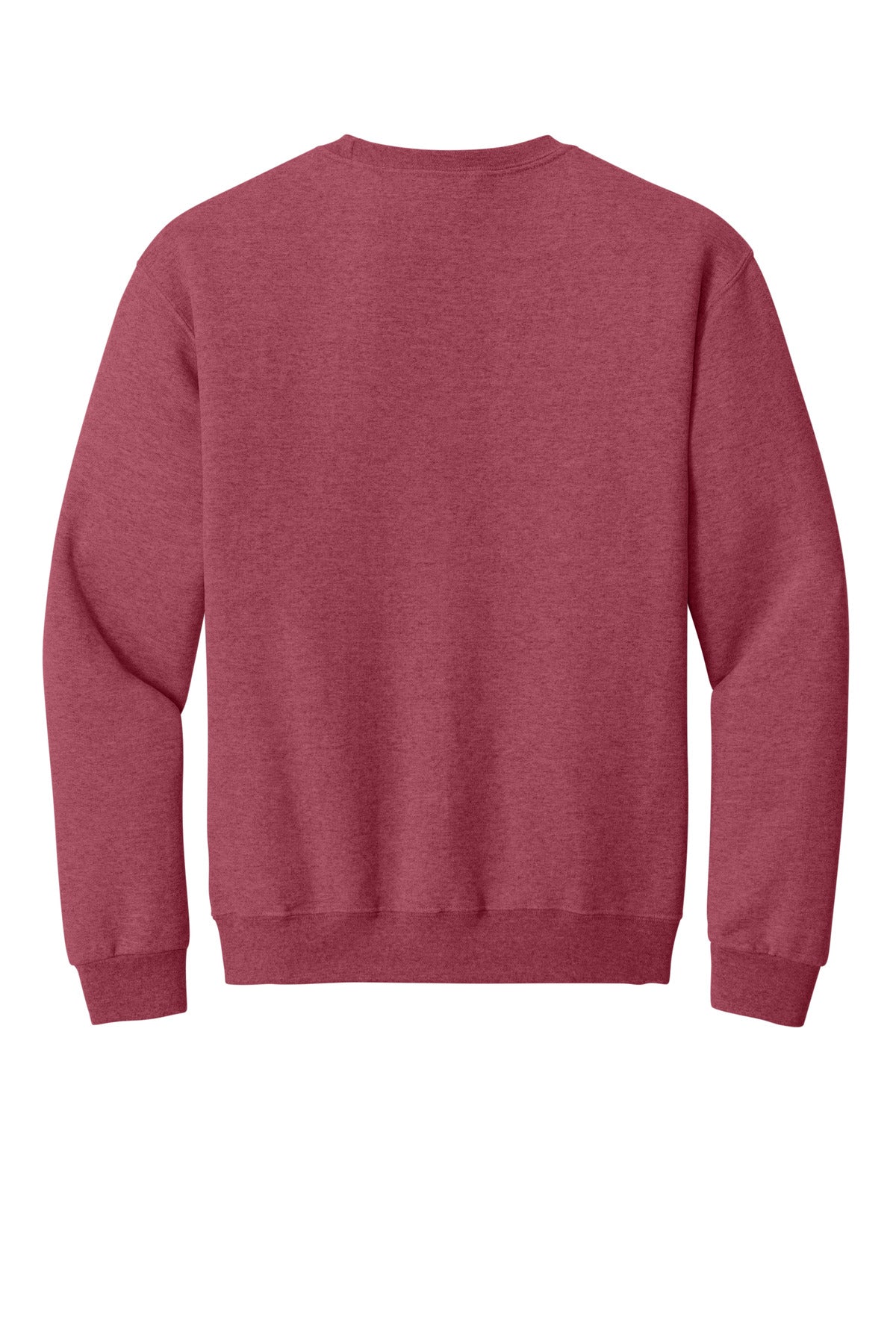 Rear View of VtgHtrRed Jerzees - NuBlend Crewneck Sweatshirt. 562M