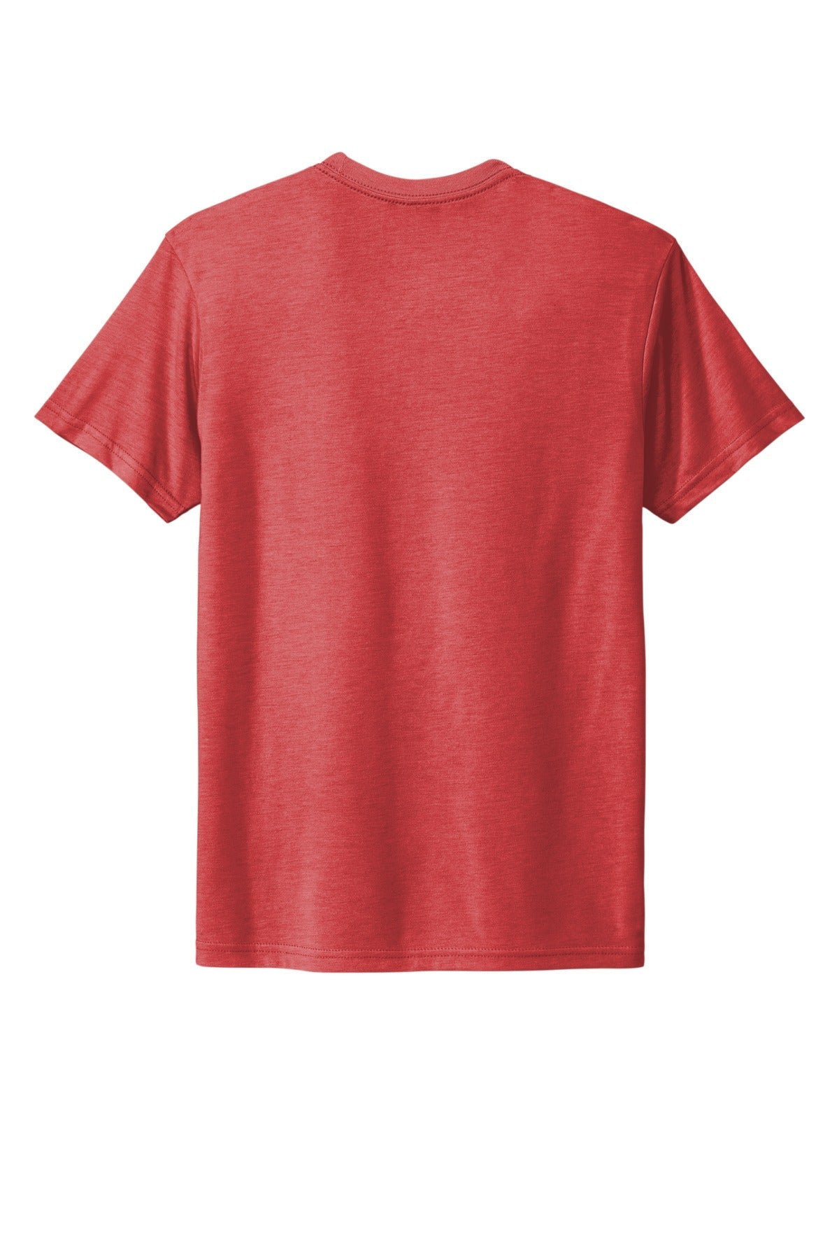 Rear View of VtgRed Next Level Apparel Adult Tri-Blend Tee. NL6010