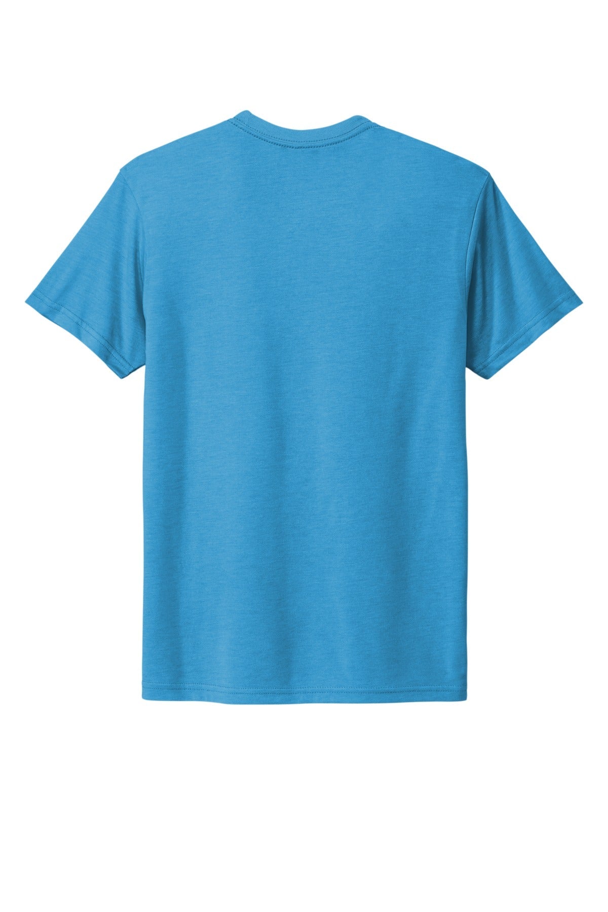 Rear View of VtgTurq Next Level Apparel Adult Tri-Blend Tee. NL6010