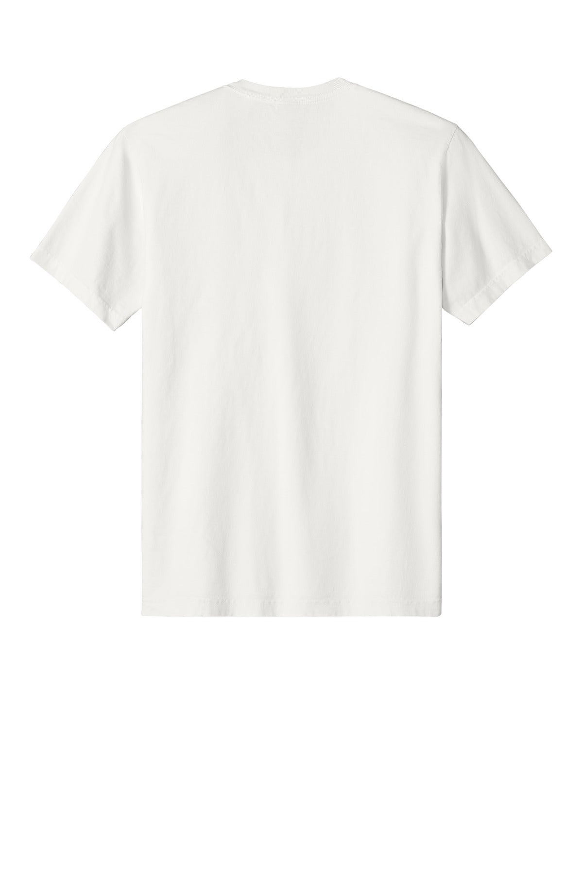 Rear View of VtgWhite BELLA+CANVAS Unisex Heavyweight Garment-Dyed Tee BC4810GD