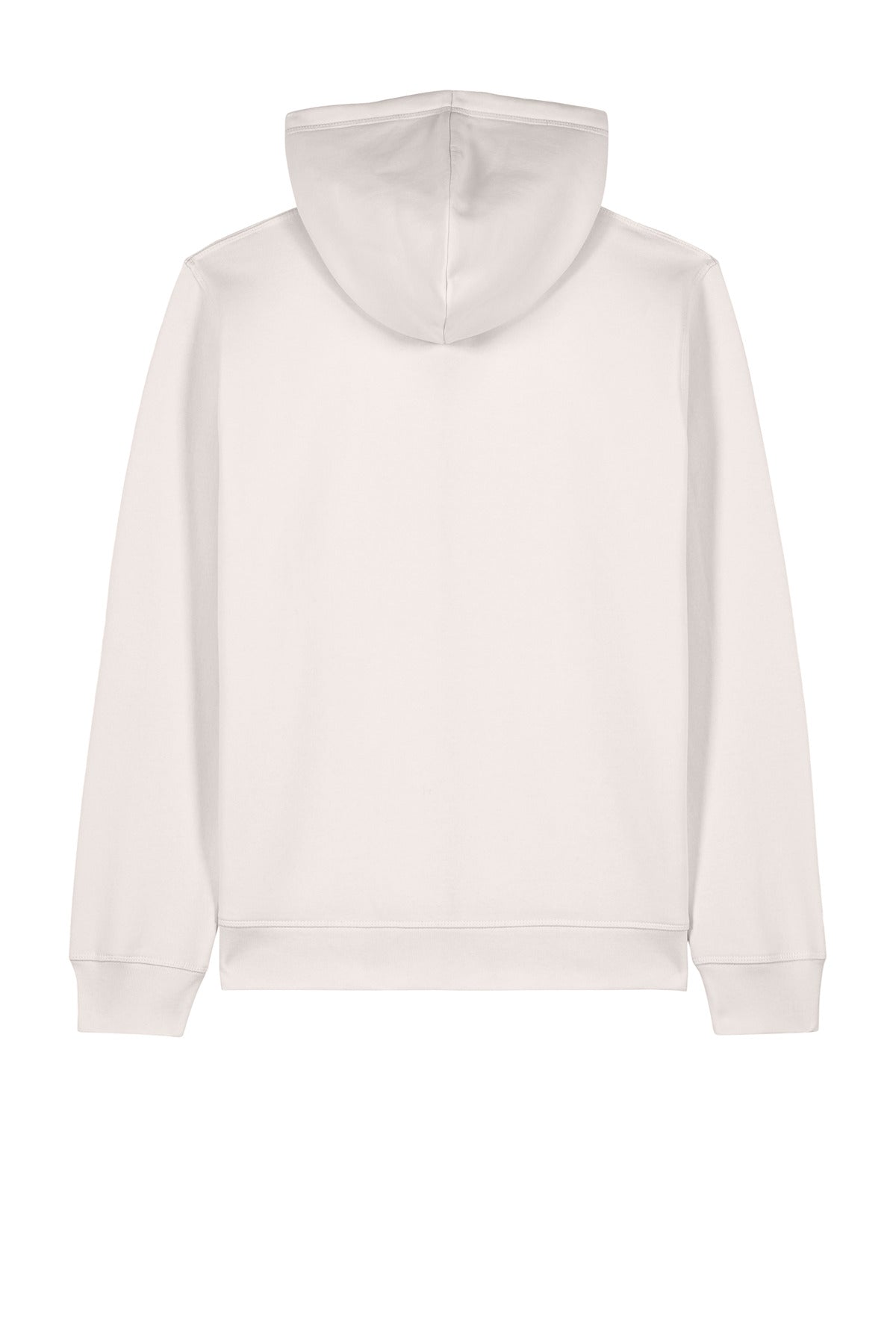 Rear View of VtgWhite Stanley/Stella Unisex Mixer Full-Zip Hooded Sweatshirt SXU011