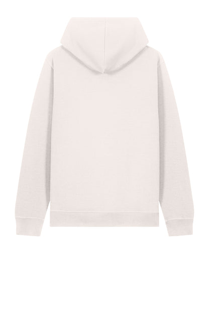 Rear View of VtgWhite Stanley/Stella Unisex Sounder Hooded Sweatshirt SXU012