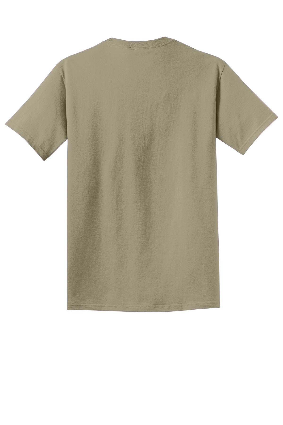 Rear View of Walnut Port & Co Beach Wash Garment-Dyed Tee. PC099